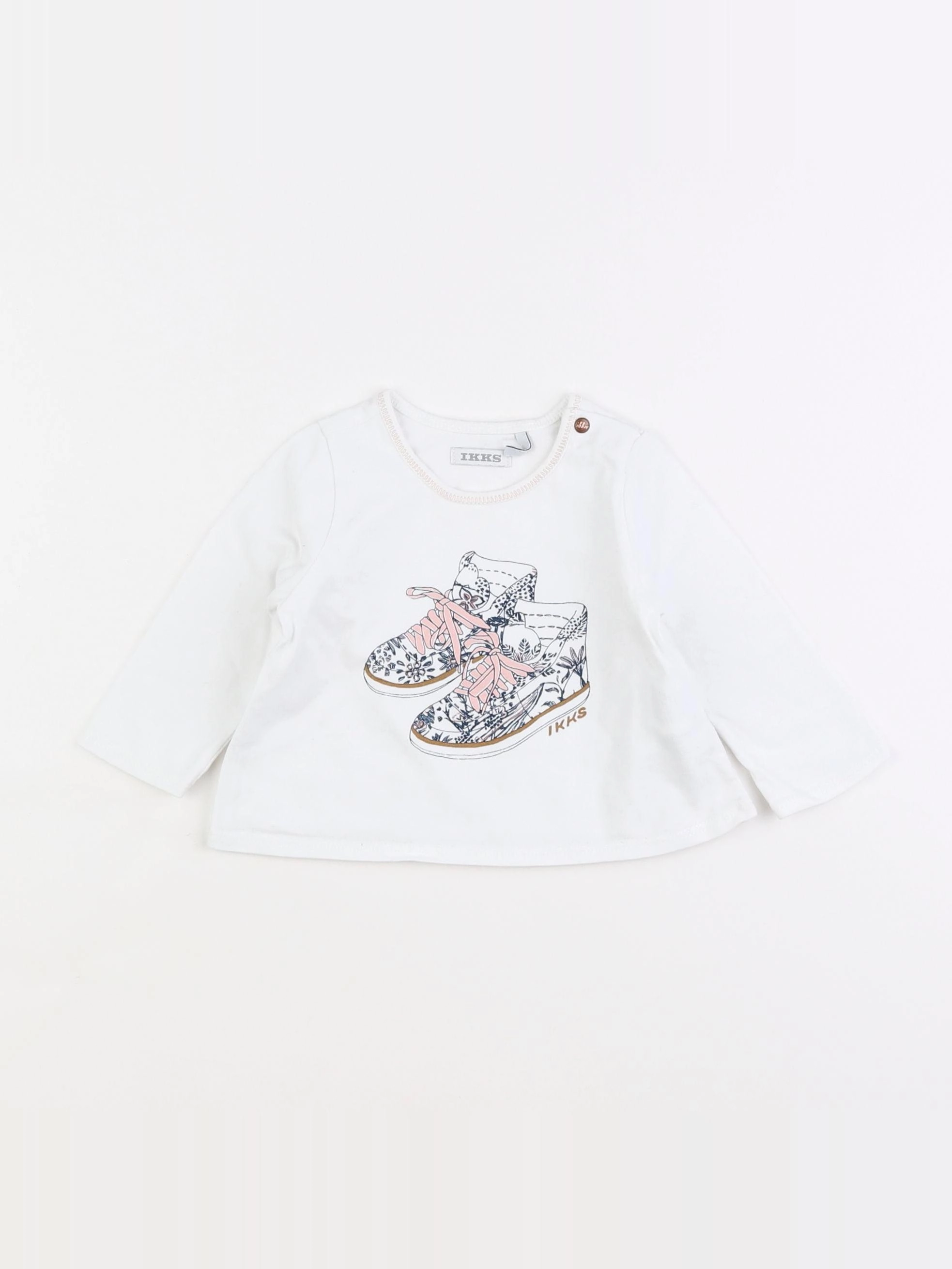 IKKS - tee-shirt blanc - 6 mois