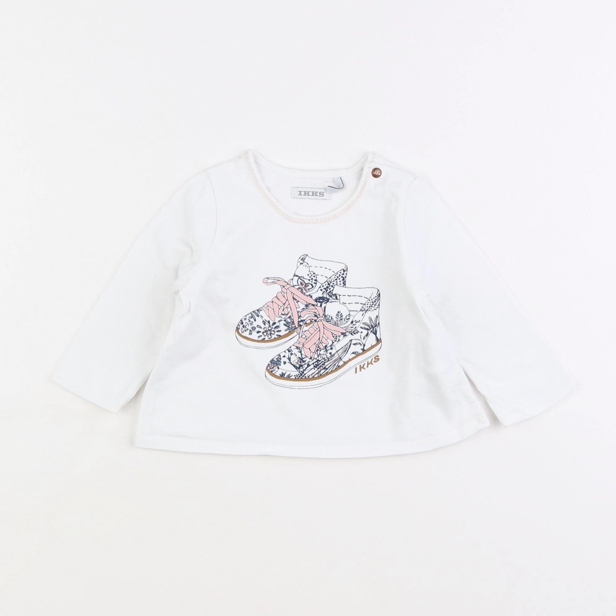 IKKS - tee-shirt blanc - 6 mois