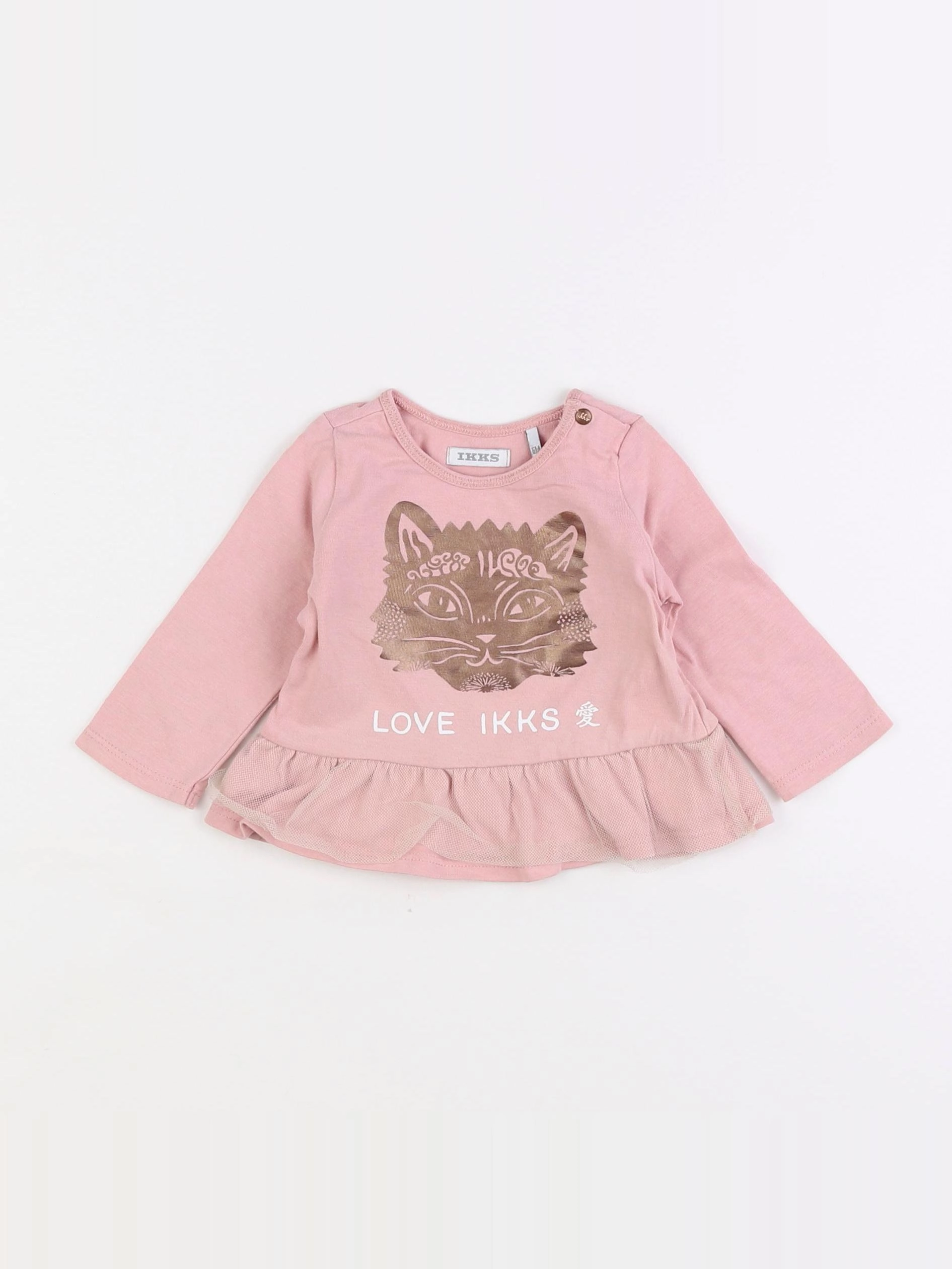 IKKS - tee-shirt rose - 6 mois