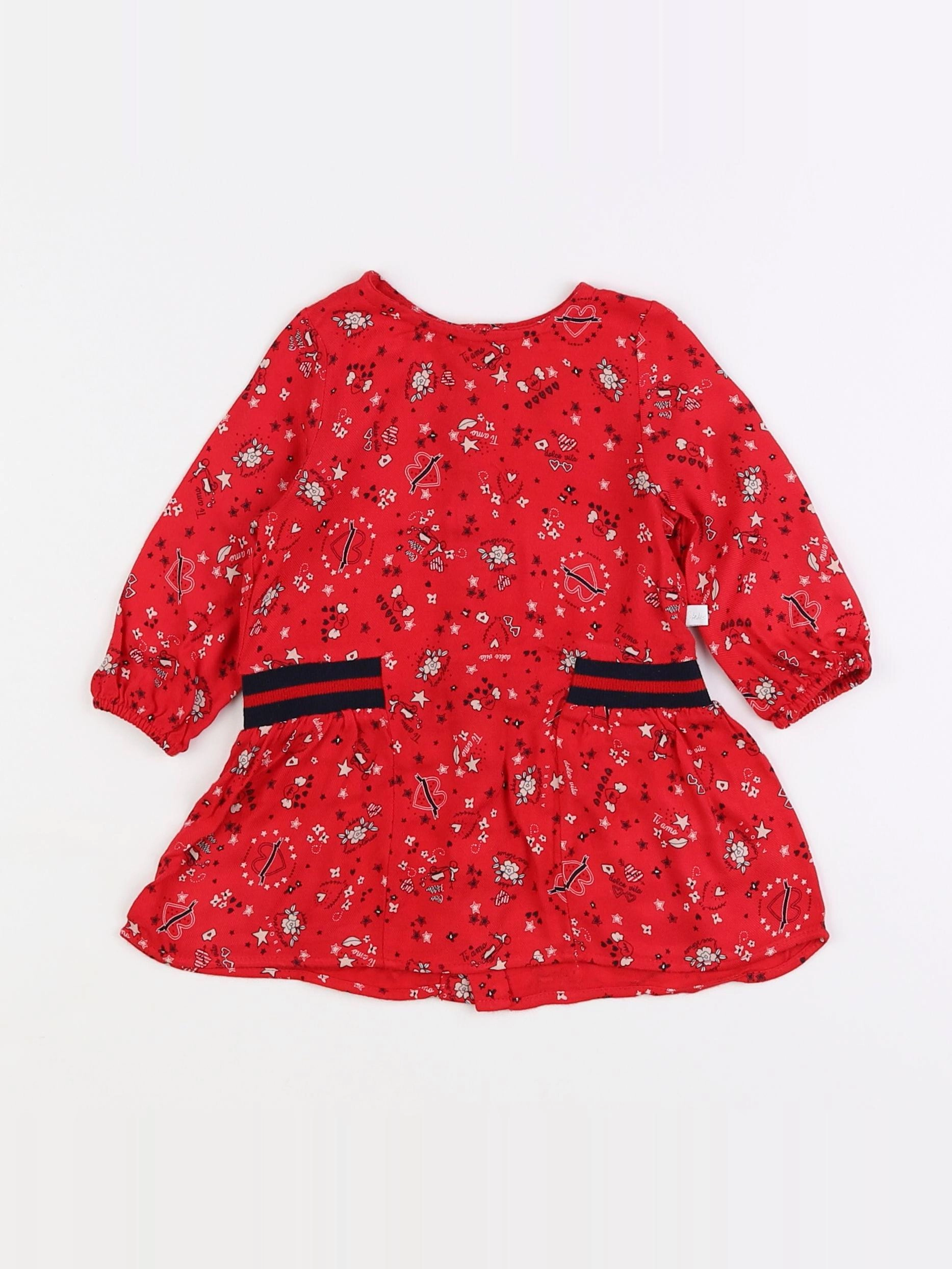IKKS - robe rouge - 6 mois