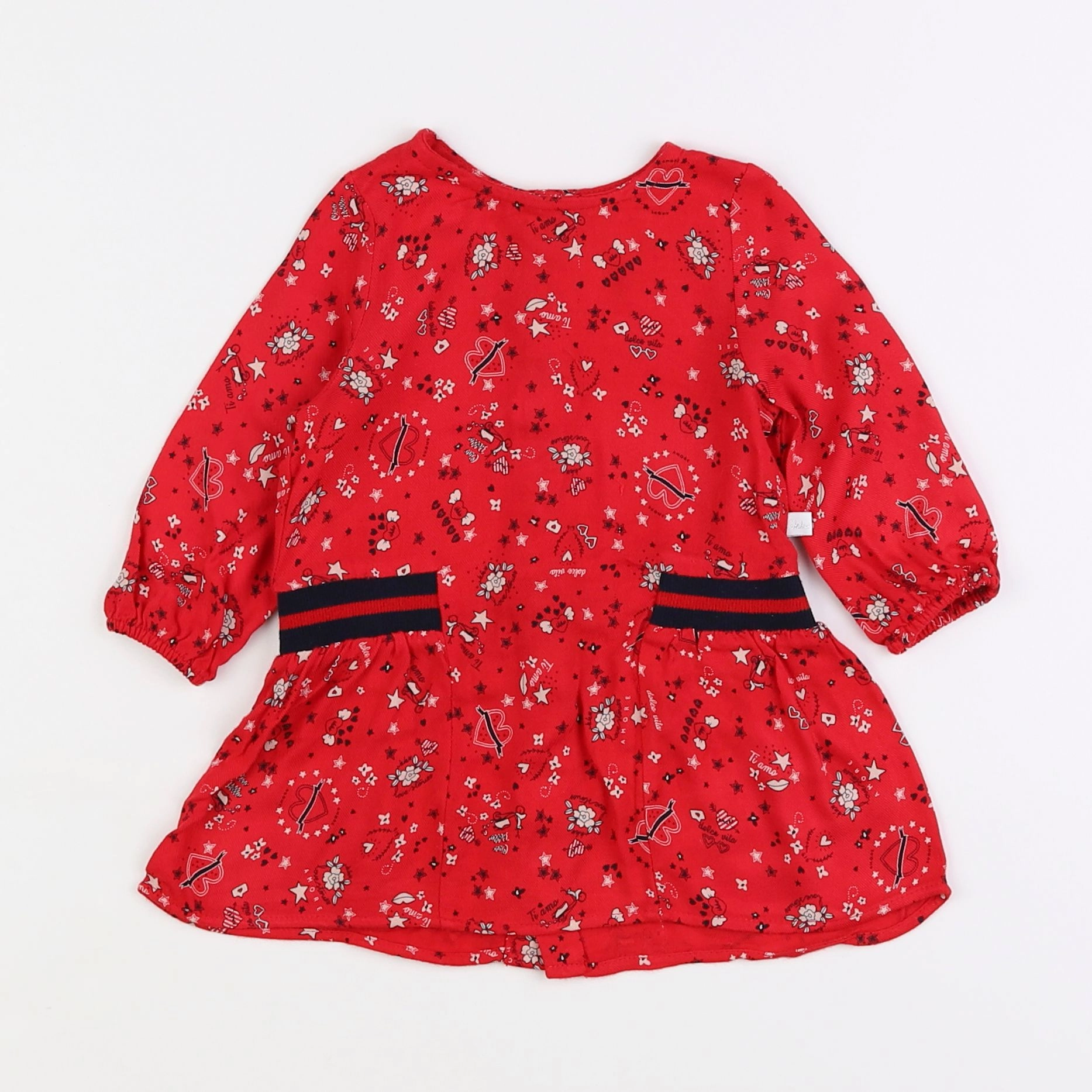 IKKS - robe rouge - 6 mois