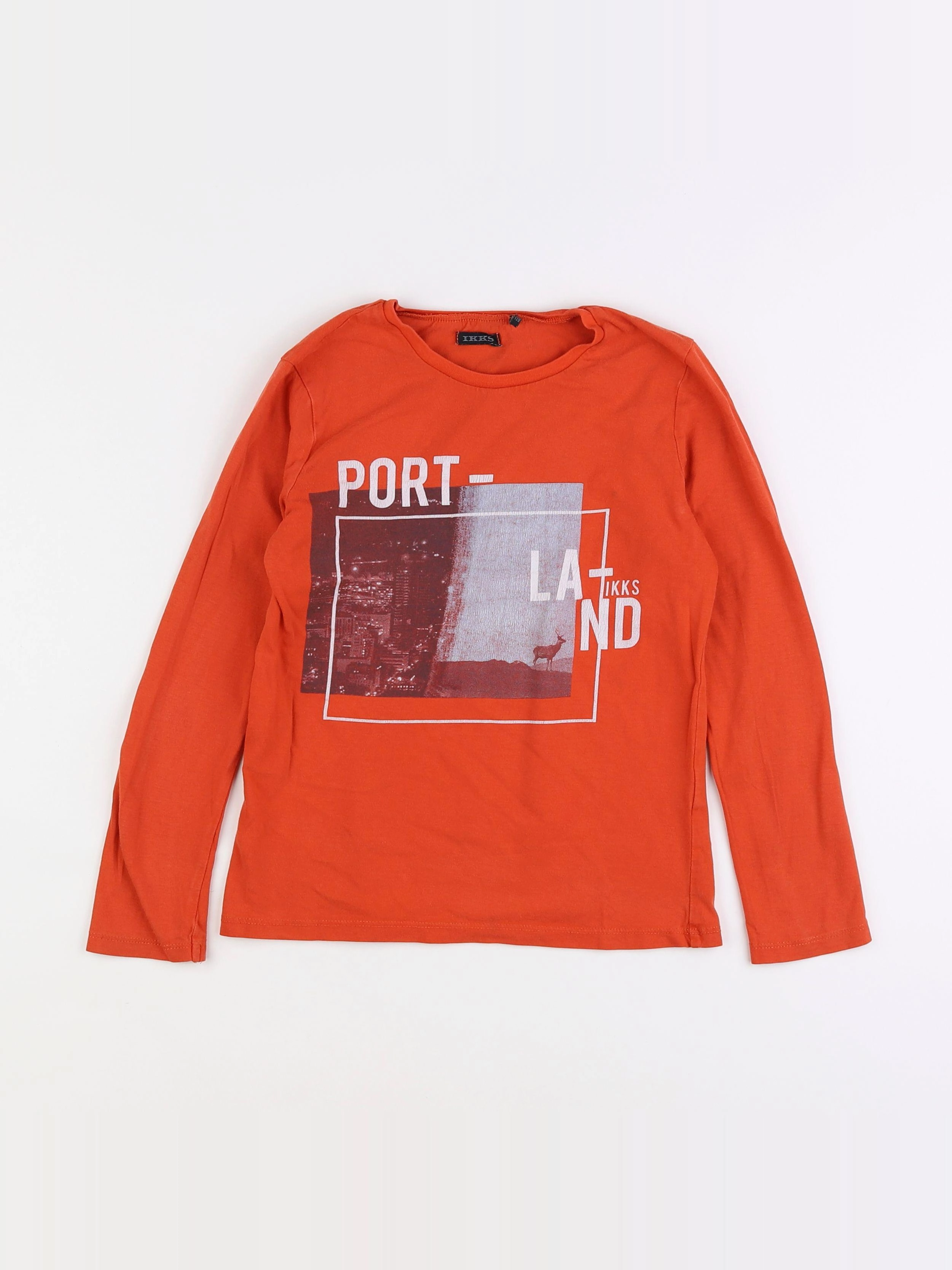 IKKS - tee-shirt orange - 8 ans