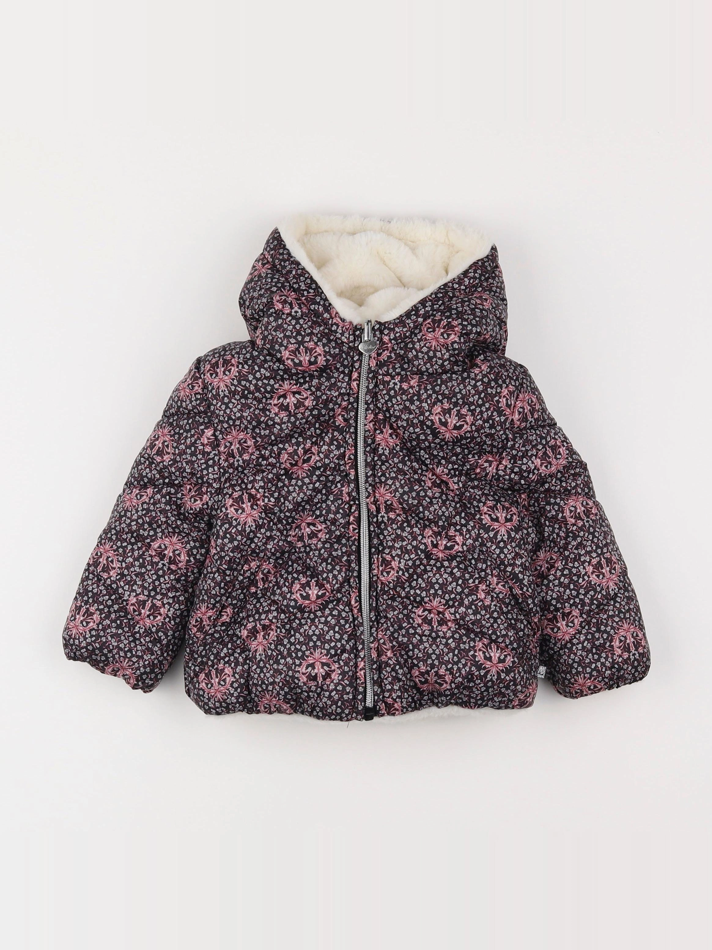 IKKS - doudoune violet, noir - 12 mois