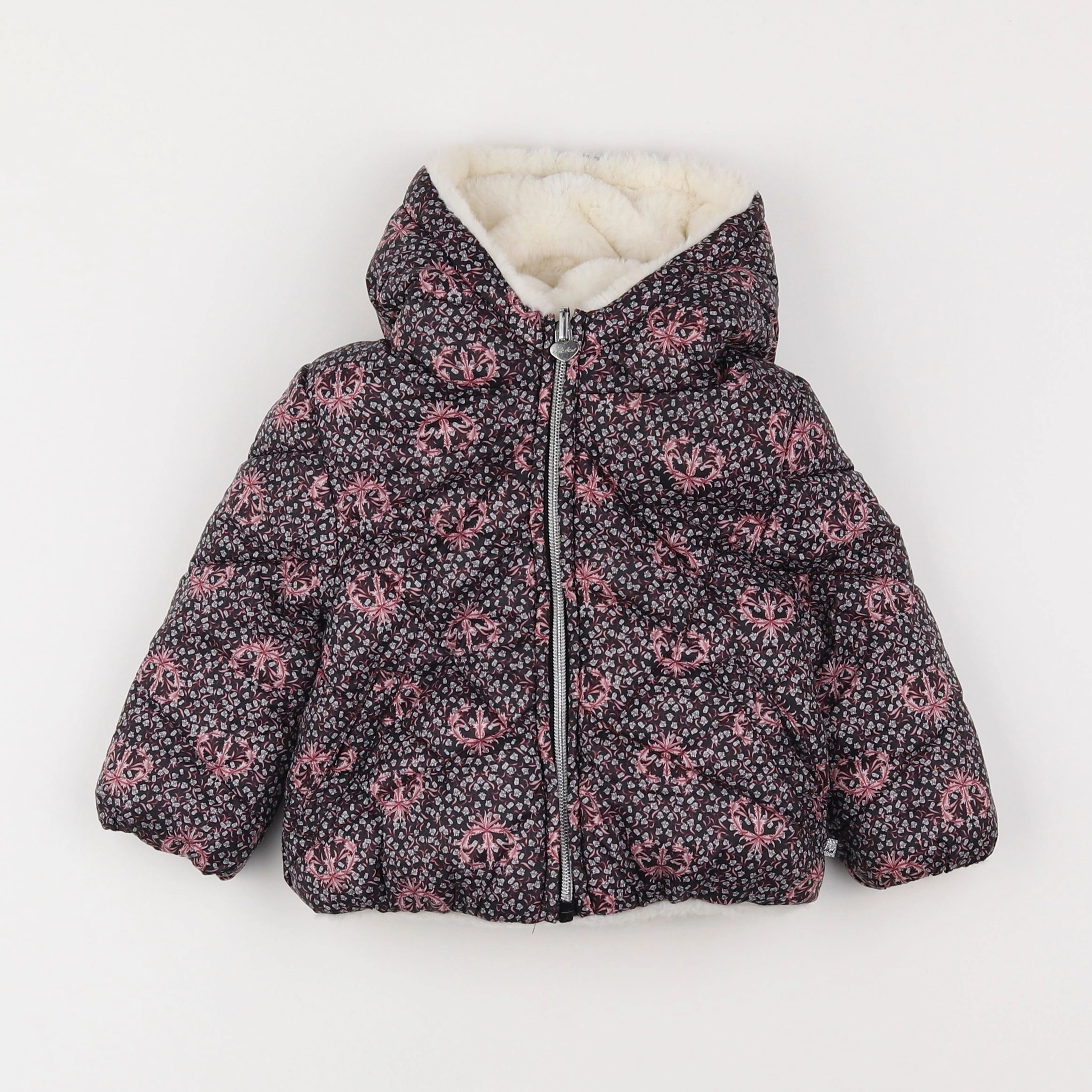 IKKS - doudoune violet, noir - 12 mois