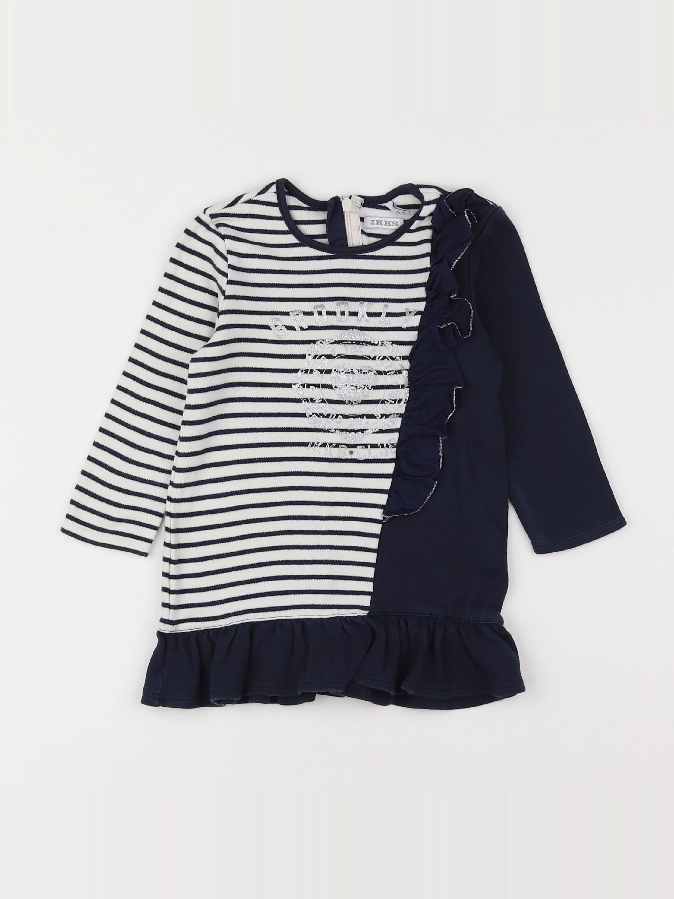 IKKS - tee-shirt bleu, blanc - 2 ans
