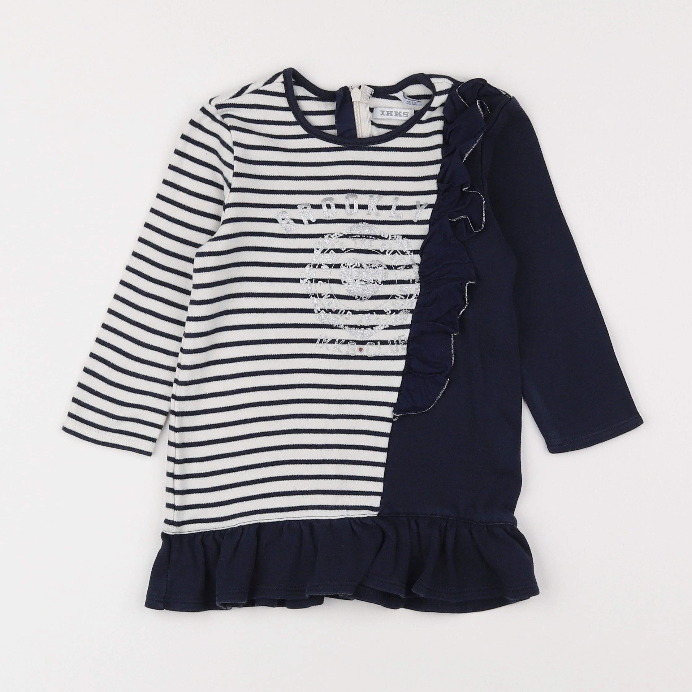 IKKS - tee-shirt bleu, blanc - 2 ans