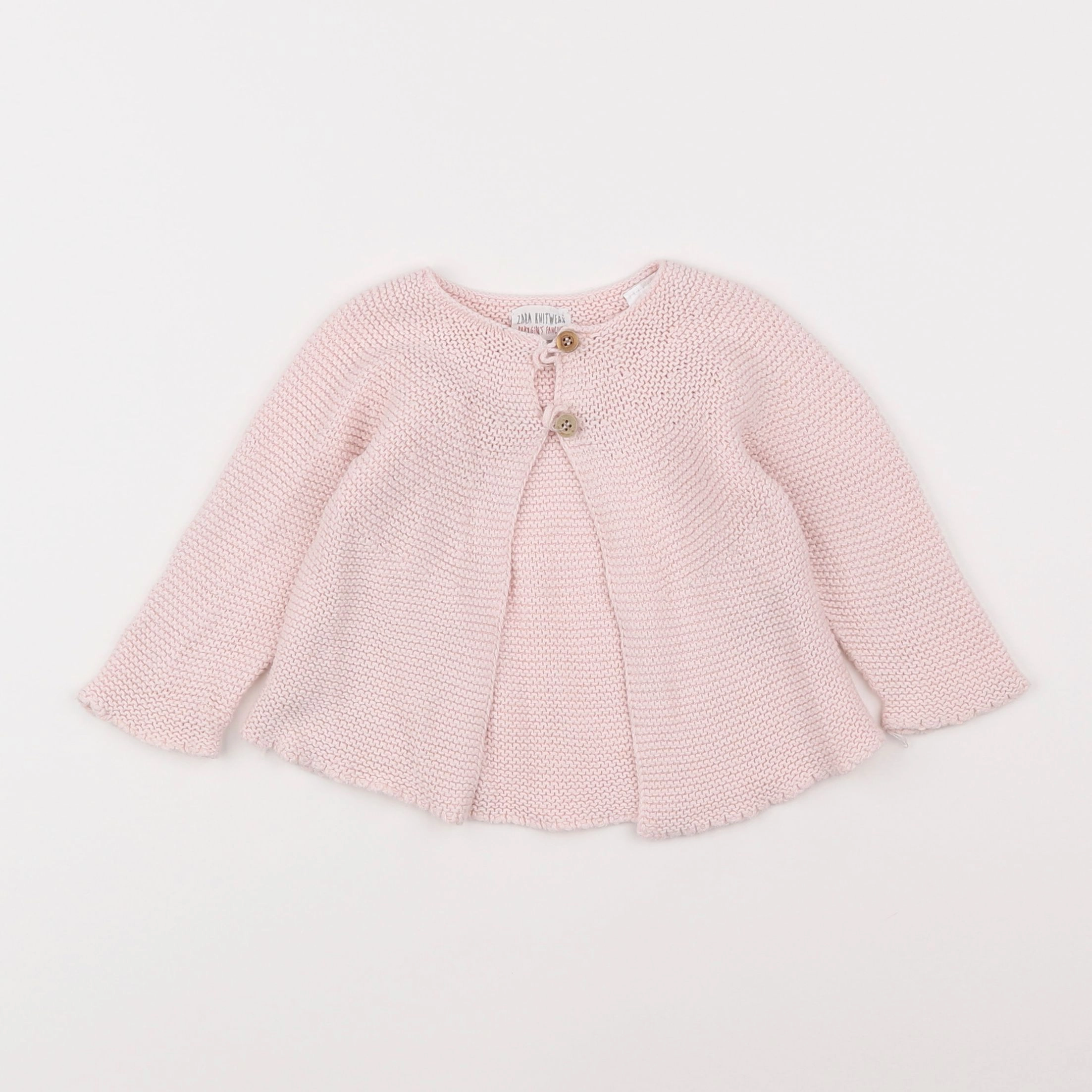 Zara - gilet rose - 6/9 mois