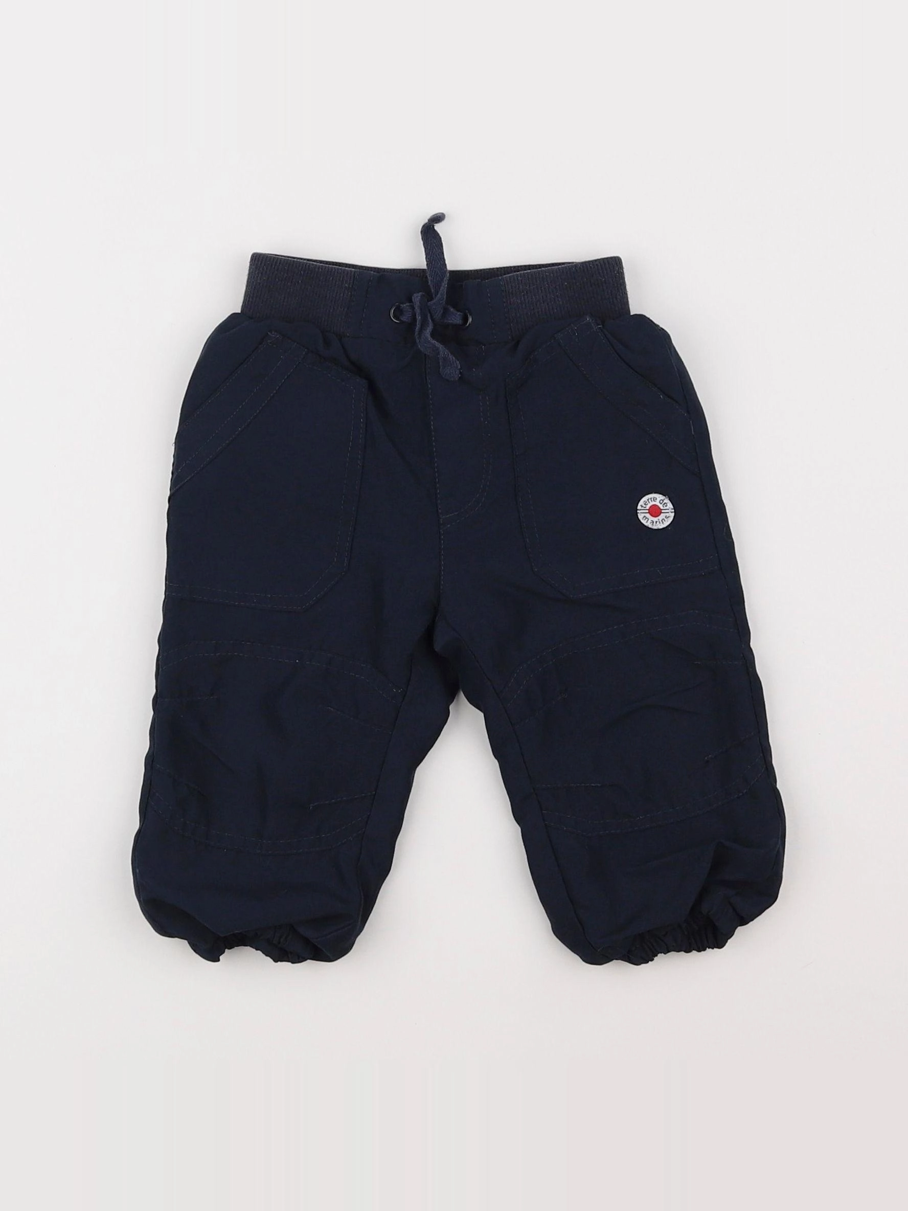 Terre de marins - pantalon doublé bleu - 12 mois