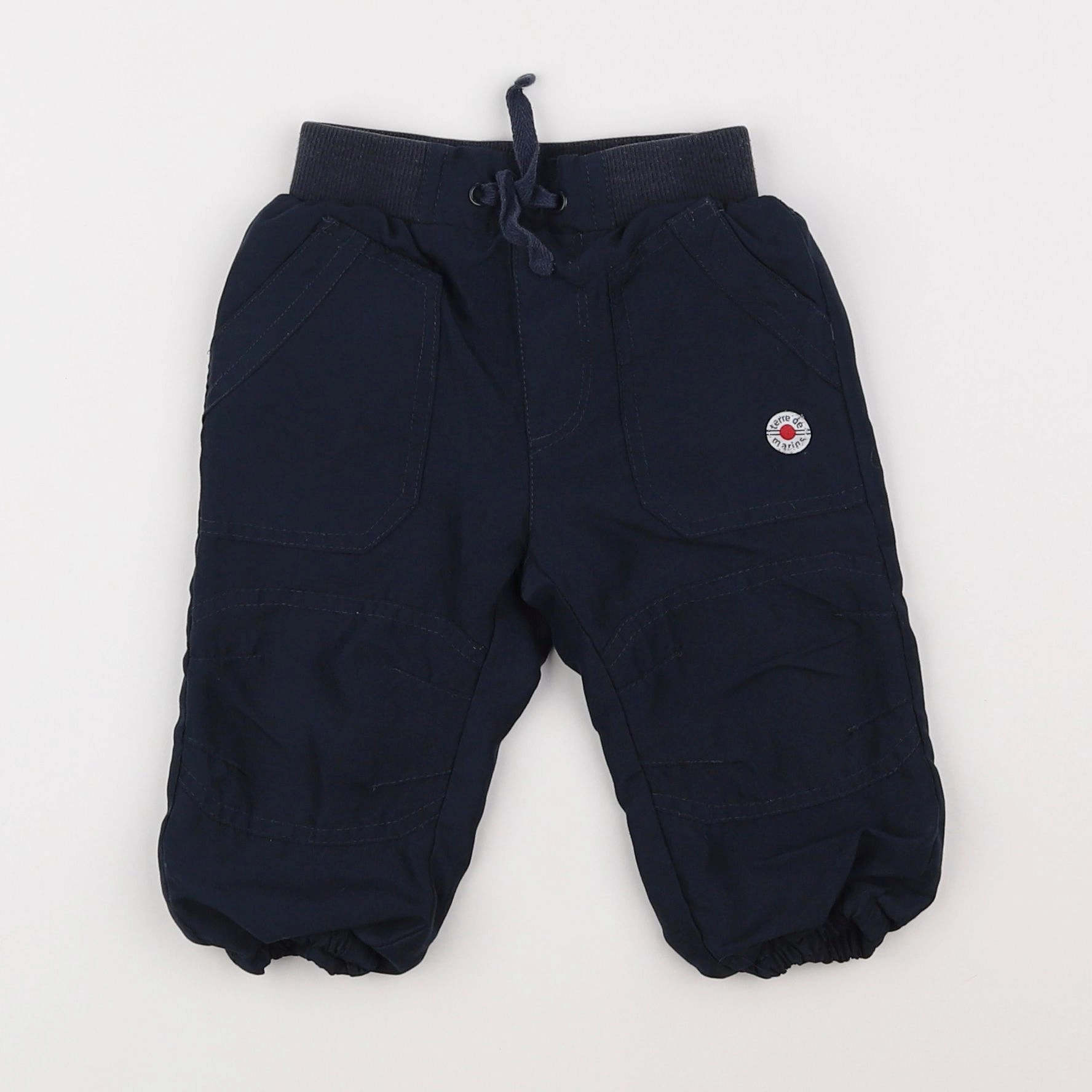 Terre de marins - pantalon doublé bleu - 12 mois