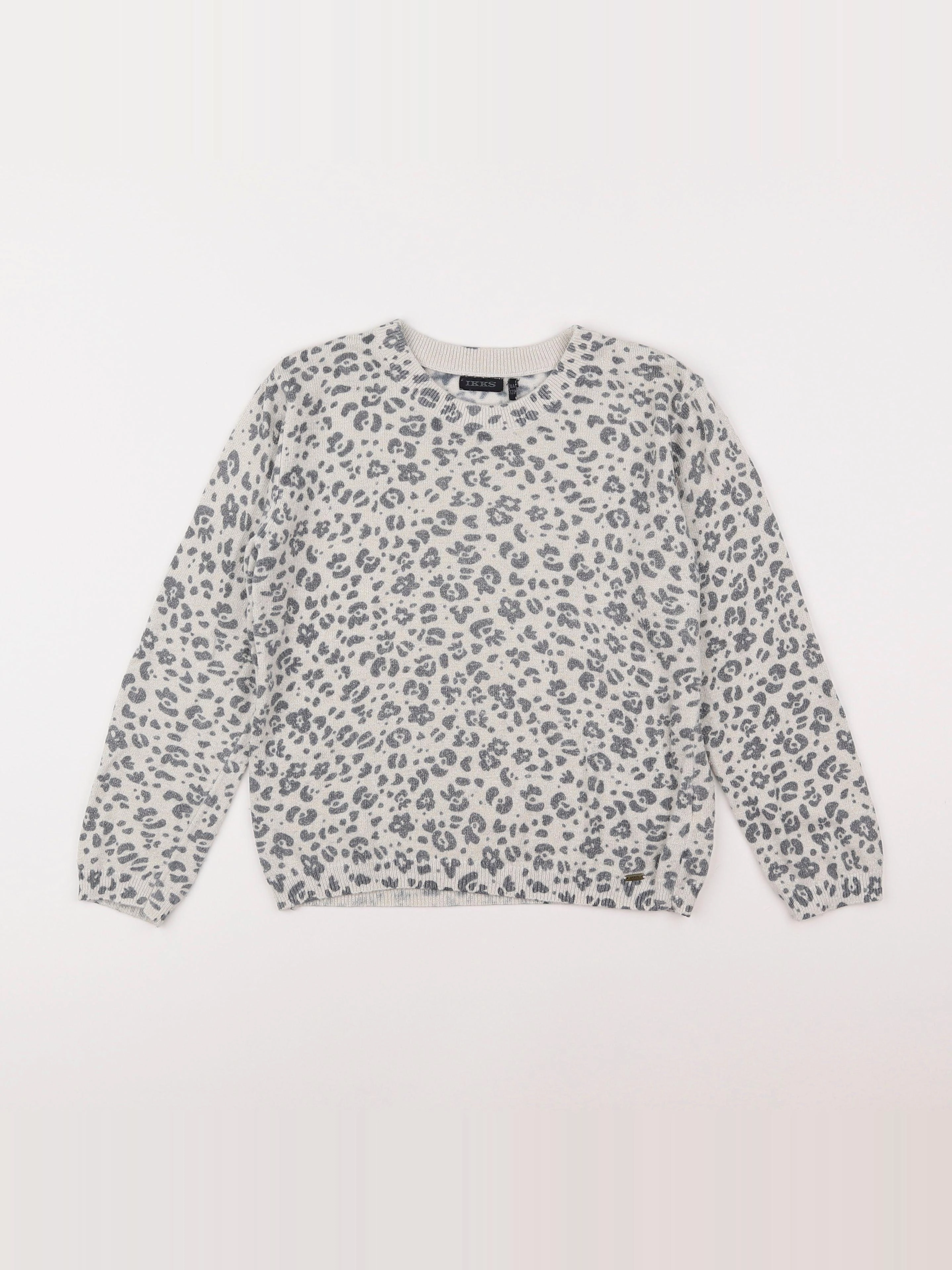 IKKS - pull gris - 8 ans