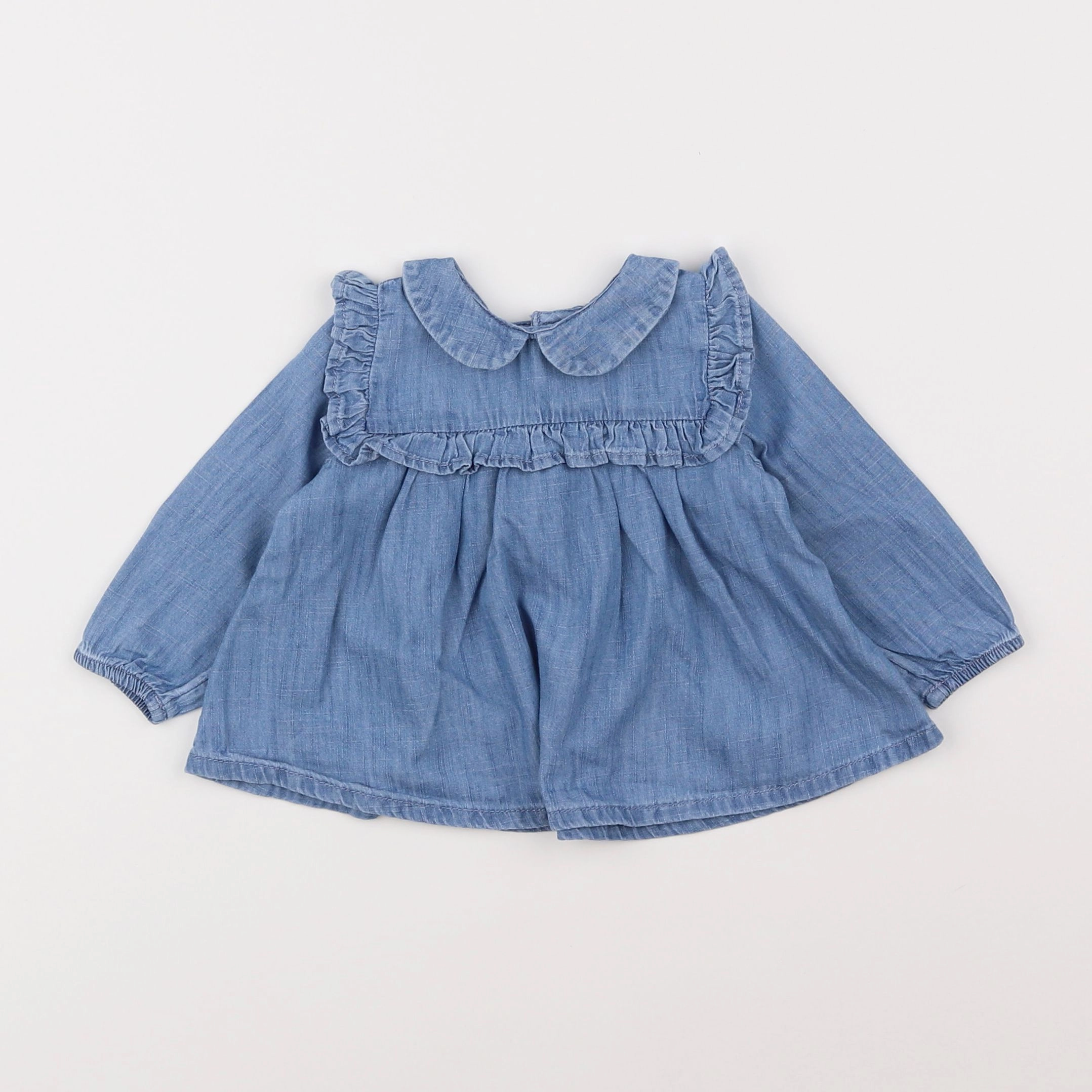 Boutchou - blouse bleu - 6 mois