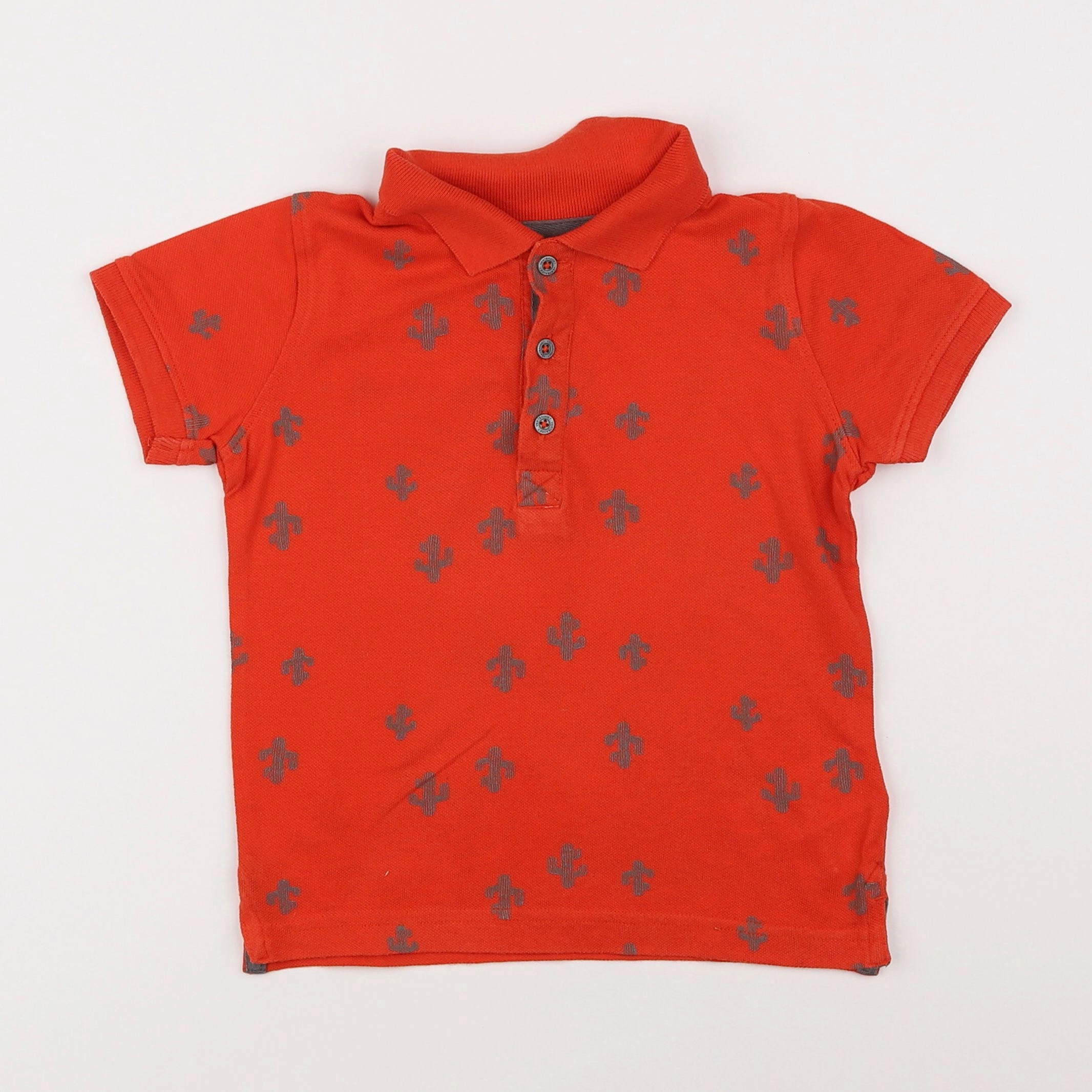 Vertbaudet - polo rouge - 4 ans