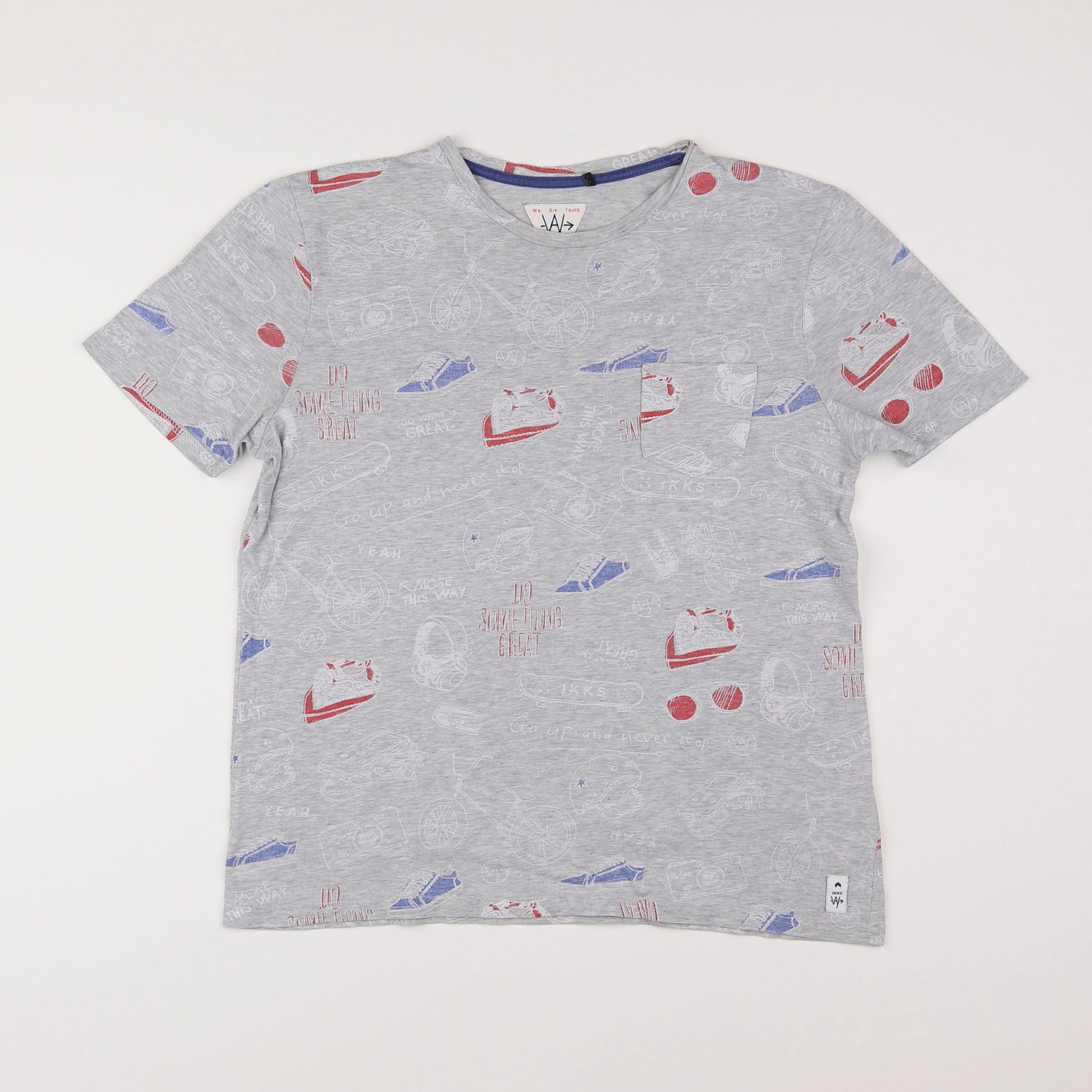 IKKS - tee-shirt gris - 14 ans