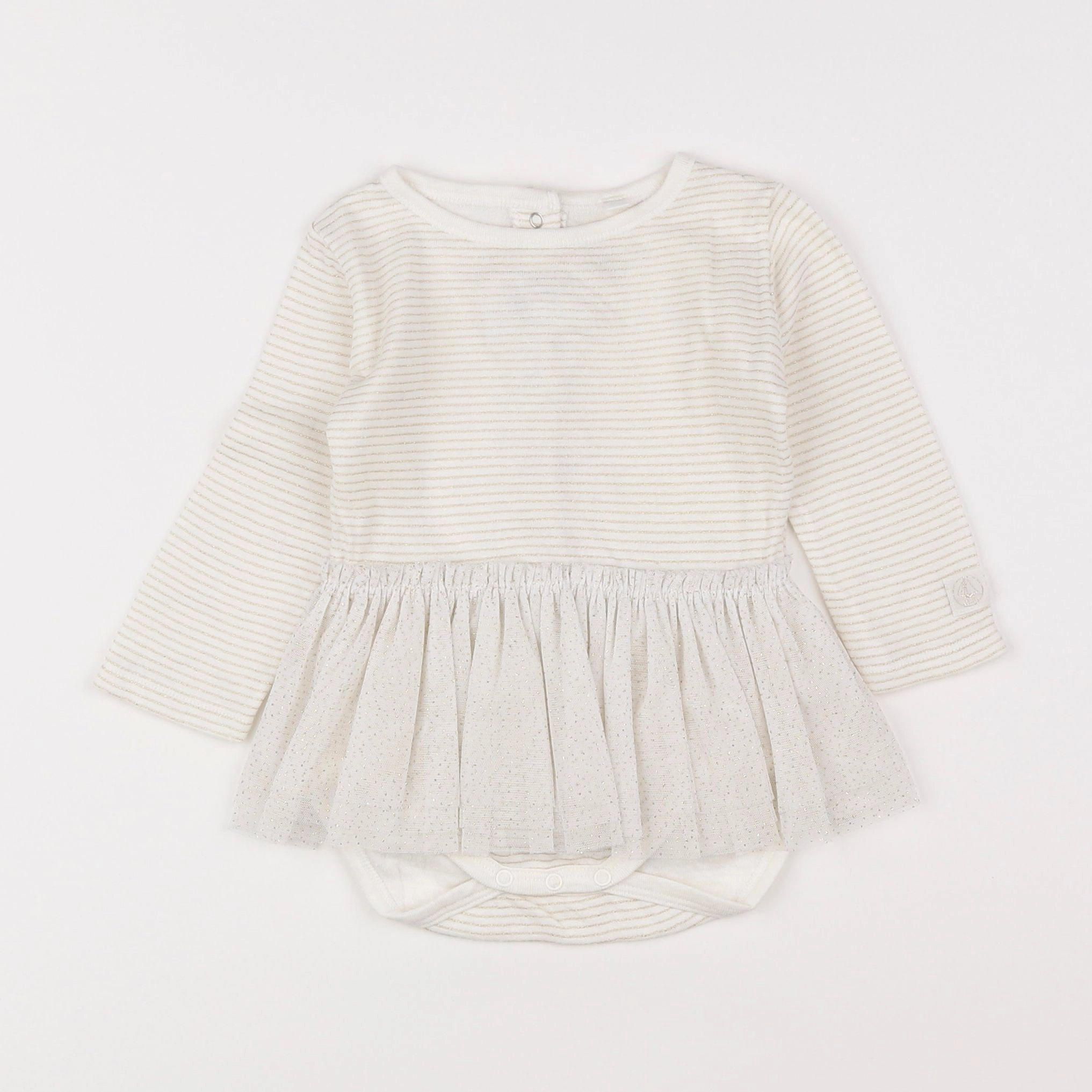 Petit Bateau - robe beige - 12 mois