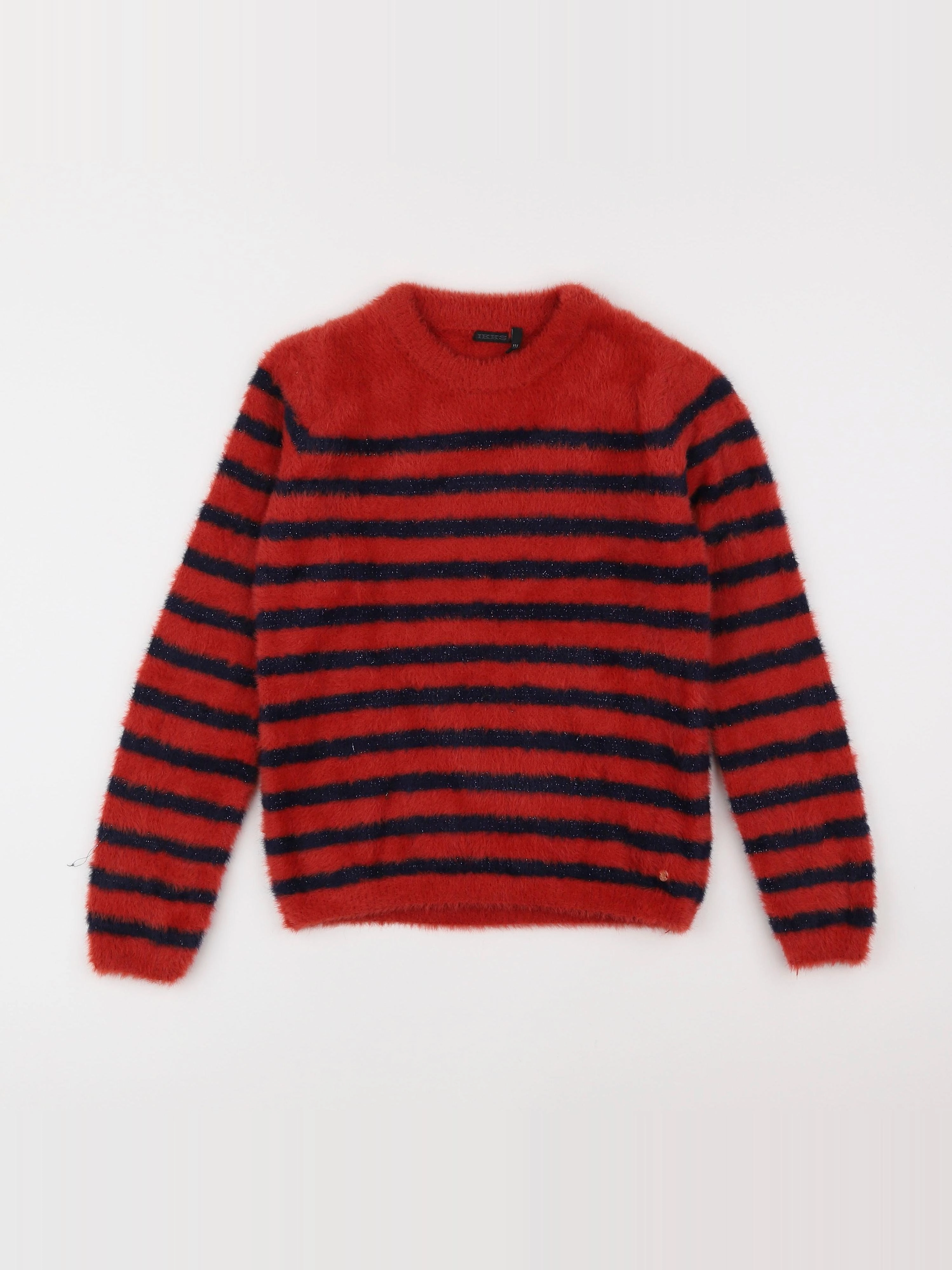IKKS - pull rouge, bleu - 12 ans