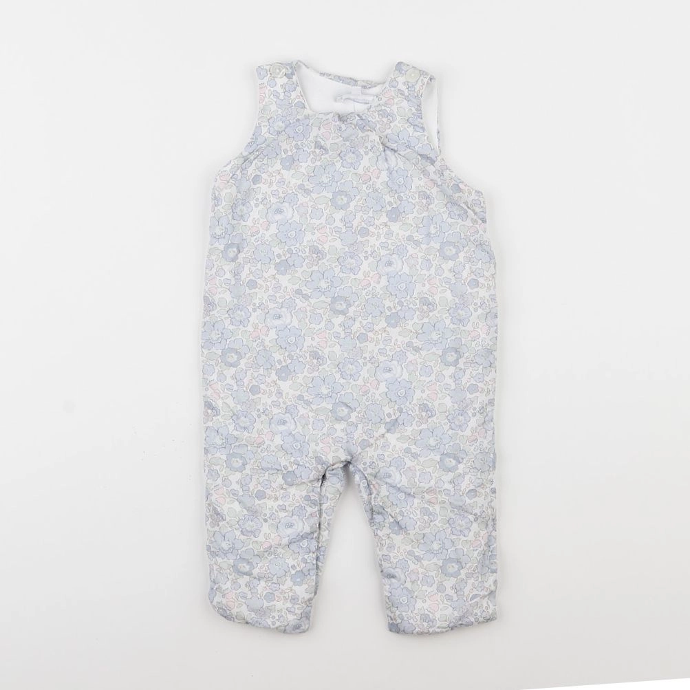 Jacadi - combinaison doublé, liberty blanc, bleu - 12 mois