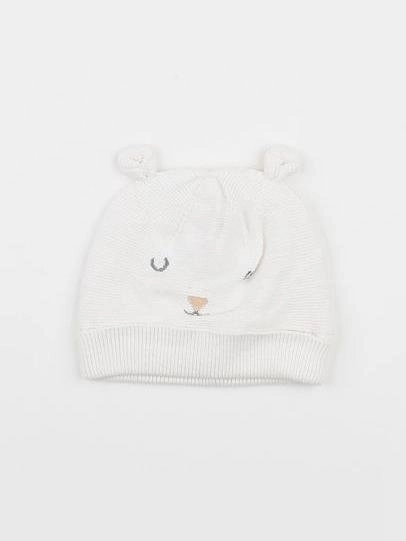 Cadet Rousselle - bonnet blanc - 6/12 mois