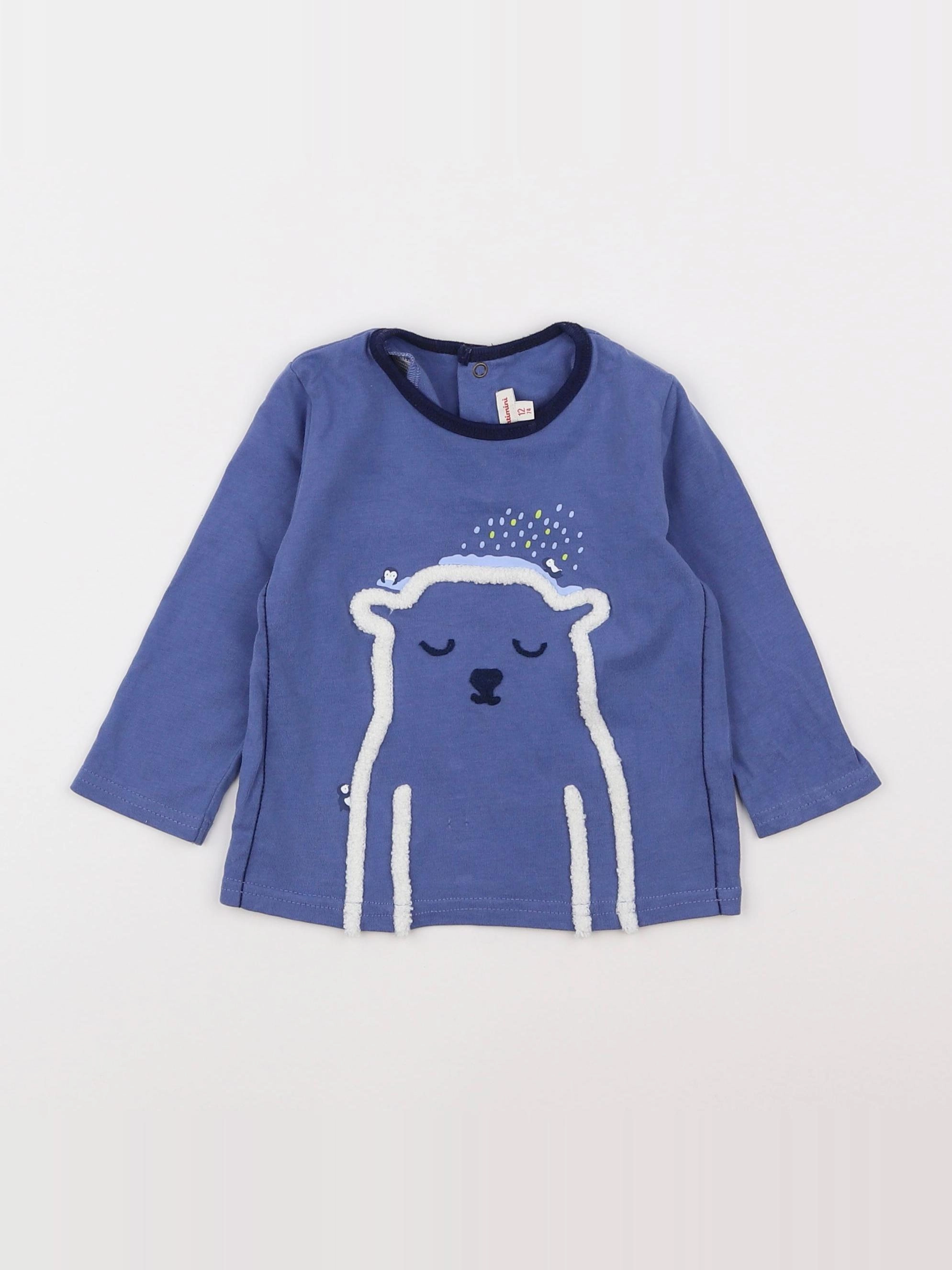 Catimini - tee-shirt bleu - 12 mois