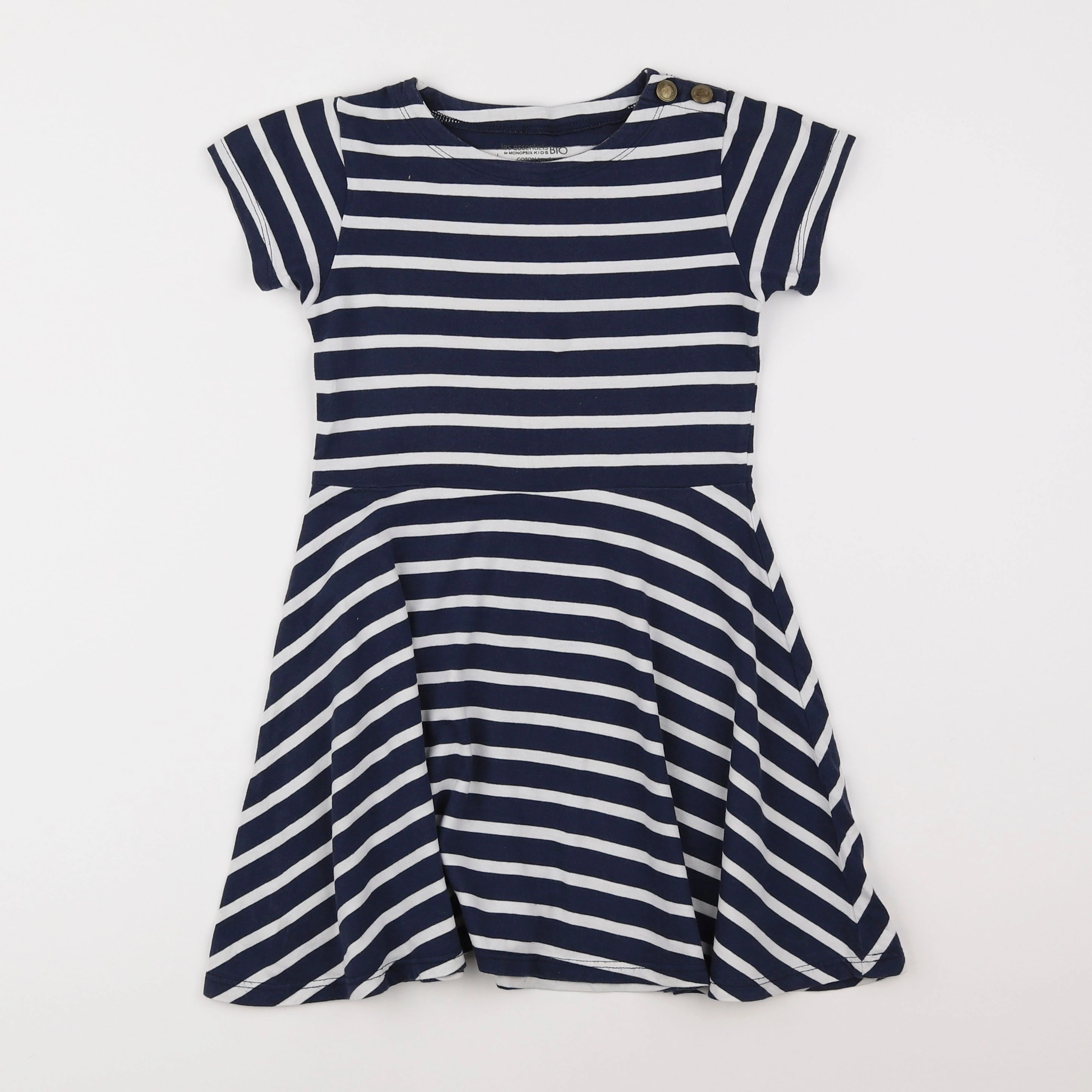 Monoprix - robe blanc, bleu - 6 ans