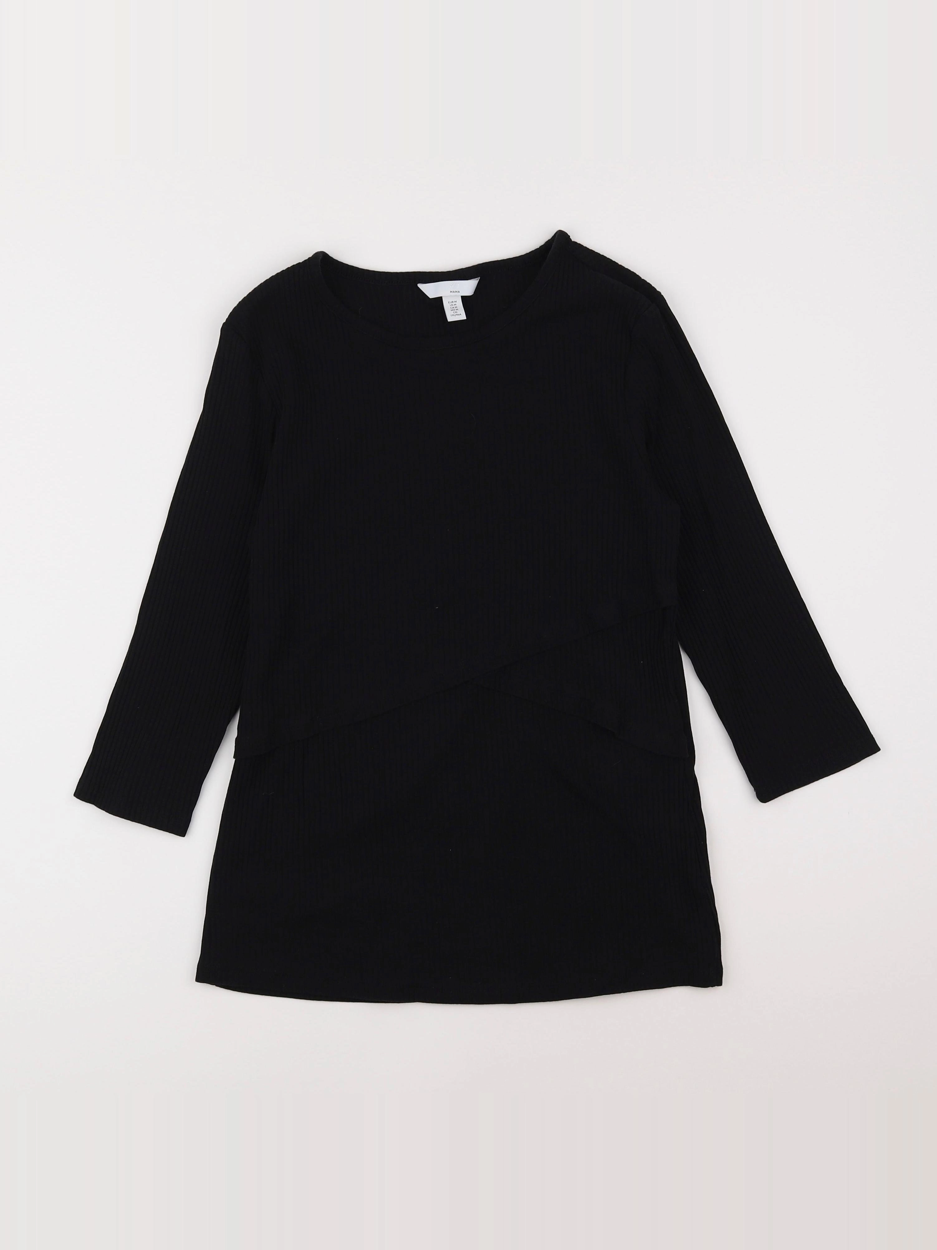 H&M - tee-shirt grossesse noir - 40 à 42