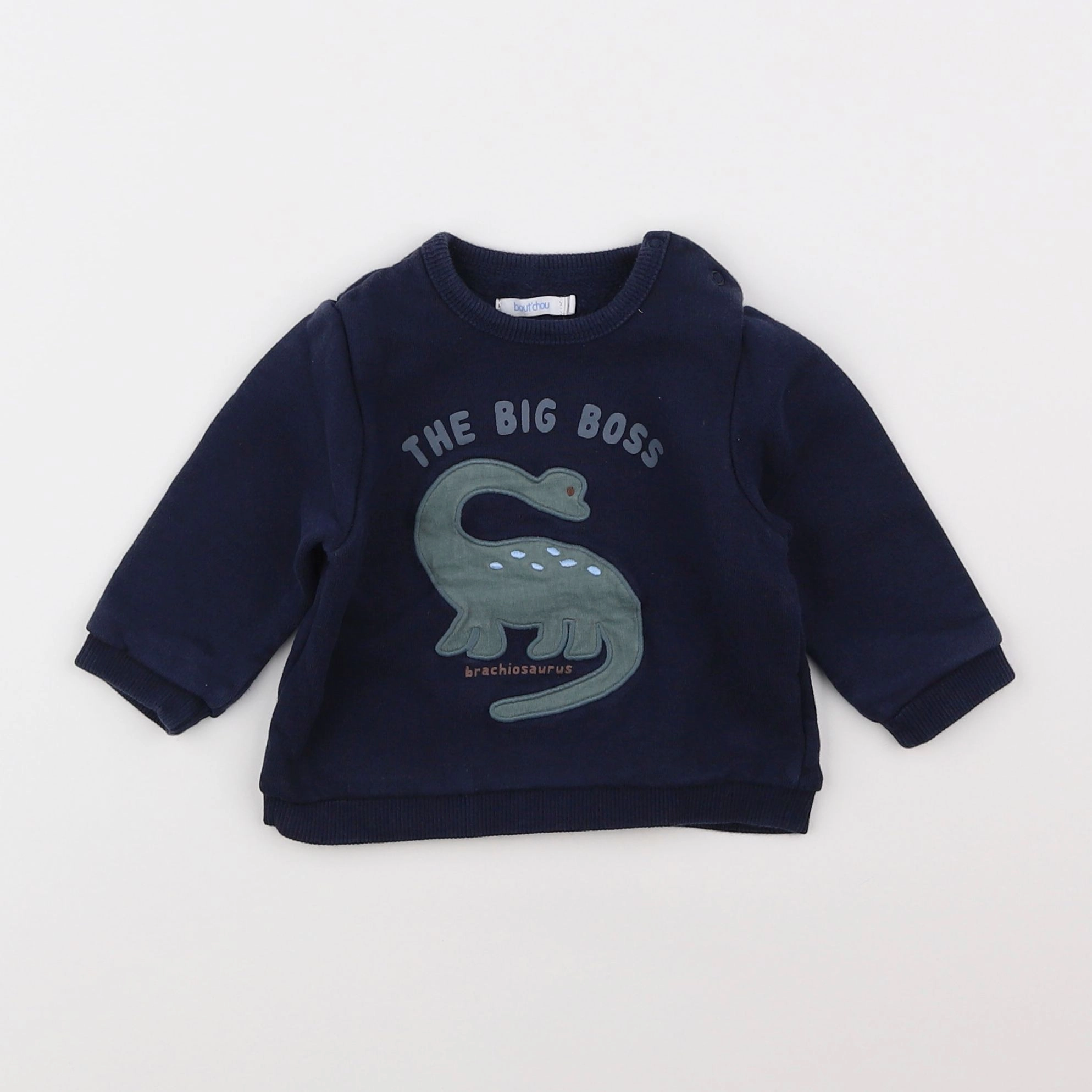 Boutchou - sweat bleu - 9 mois