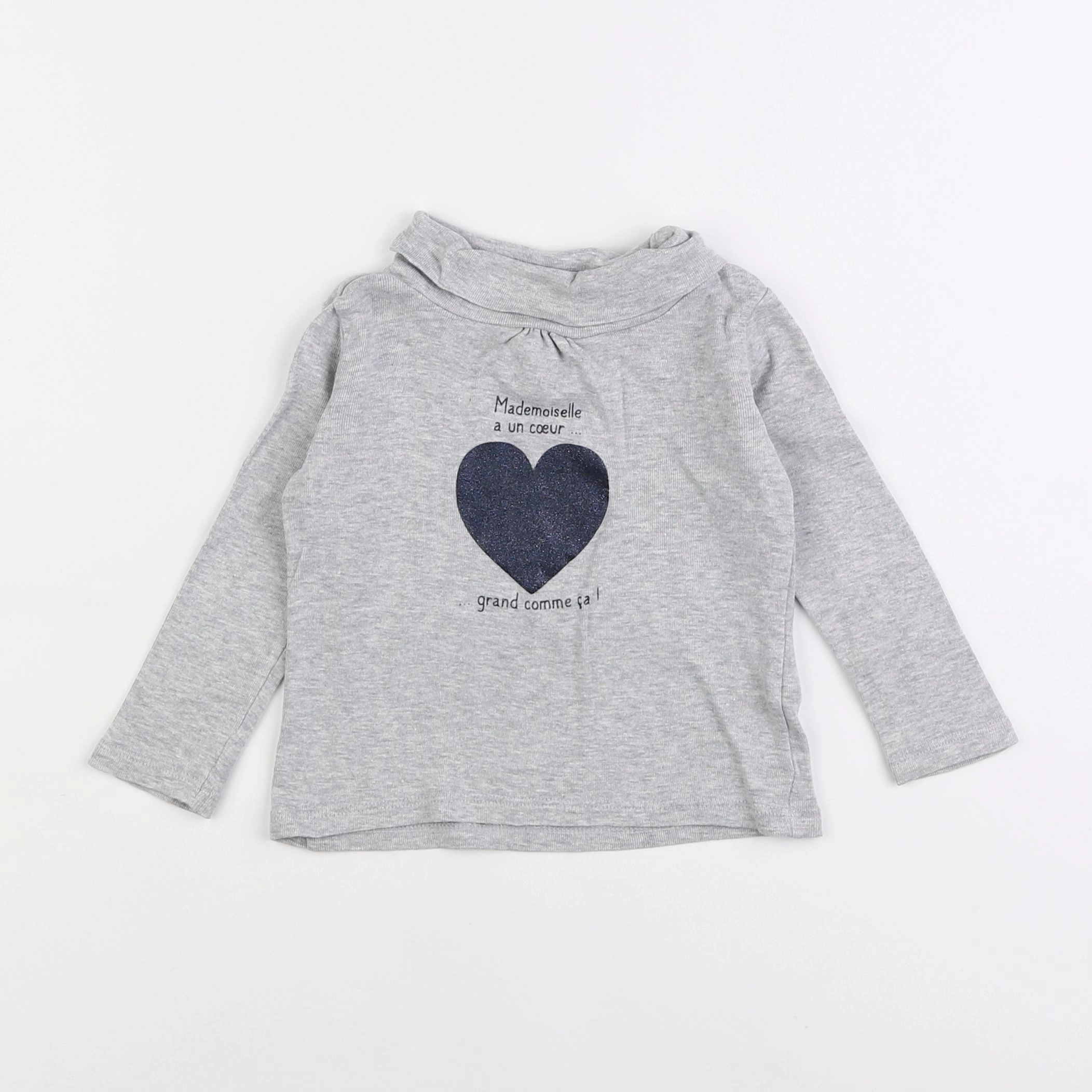 Vertbaudet - sous-pull gris - 2 ans