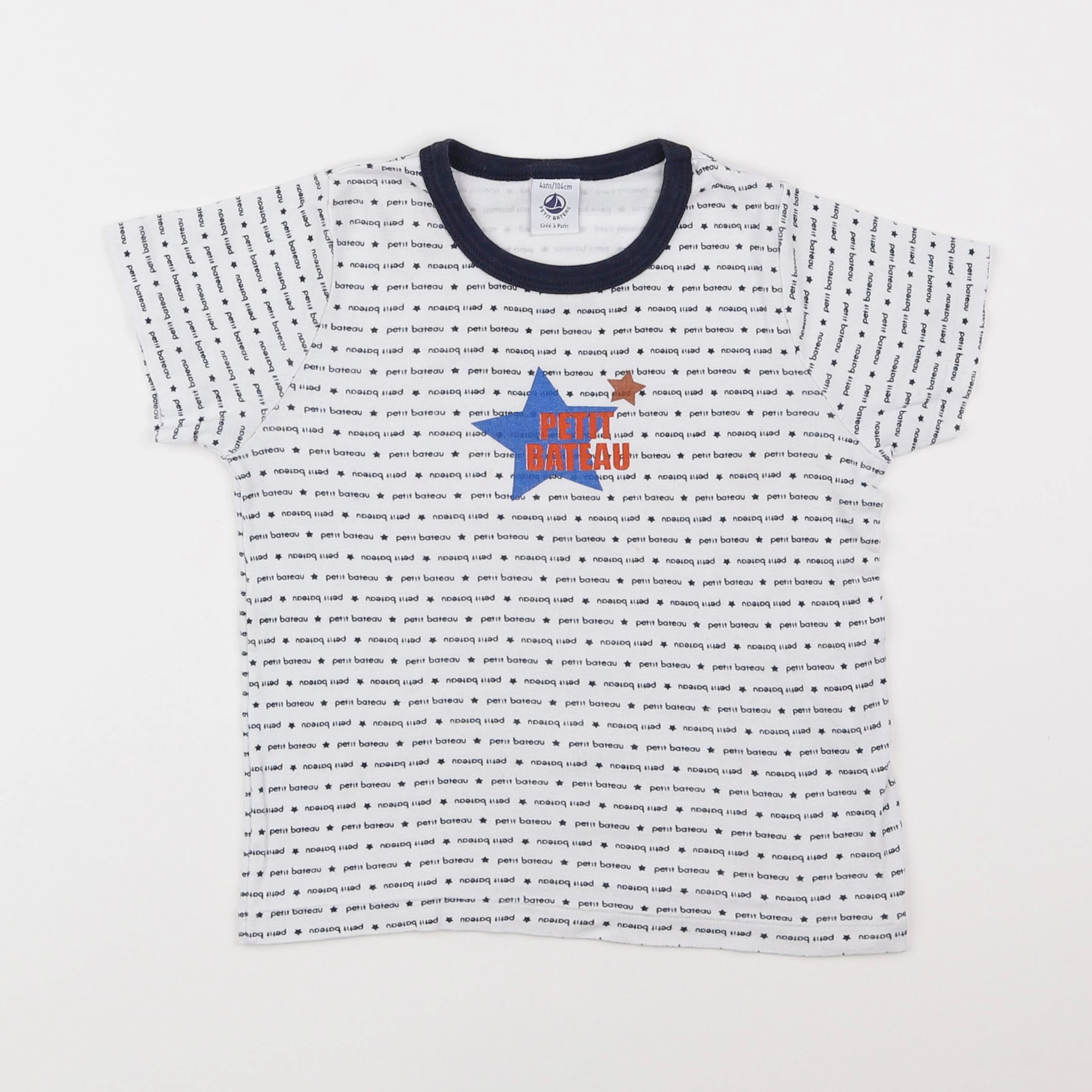 Petit Bateau - tee-shirt blanc - 4 ans