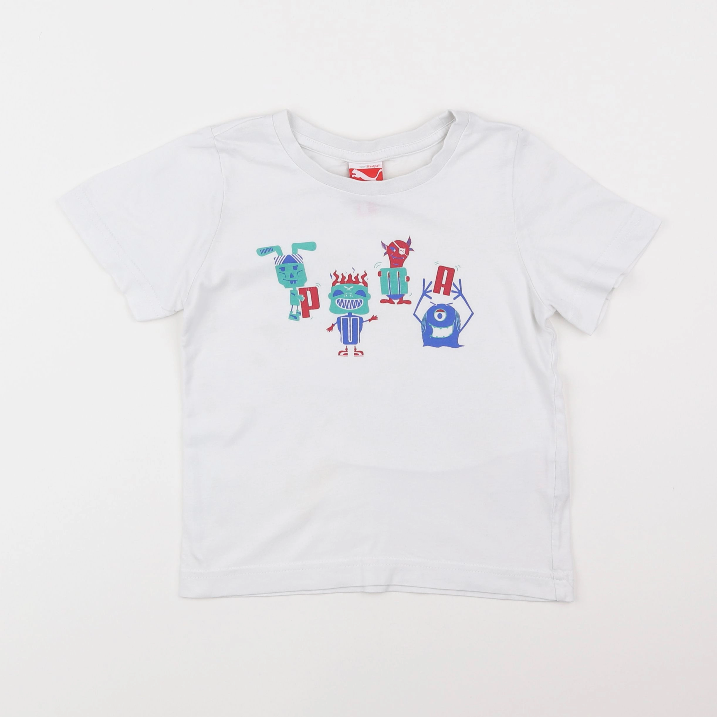 Puma - tee-shirt blanc - 4 ans