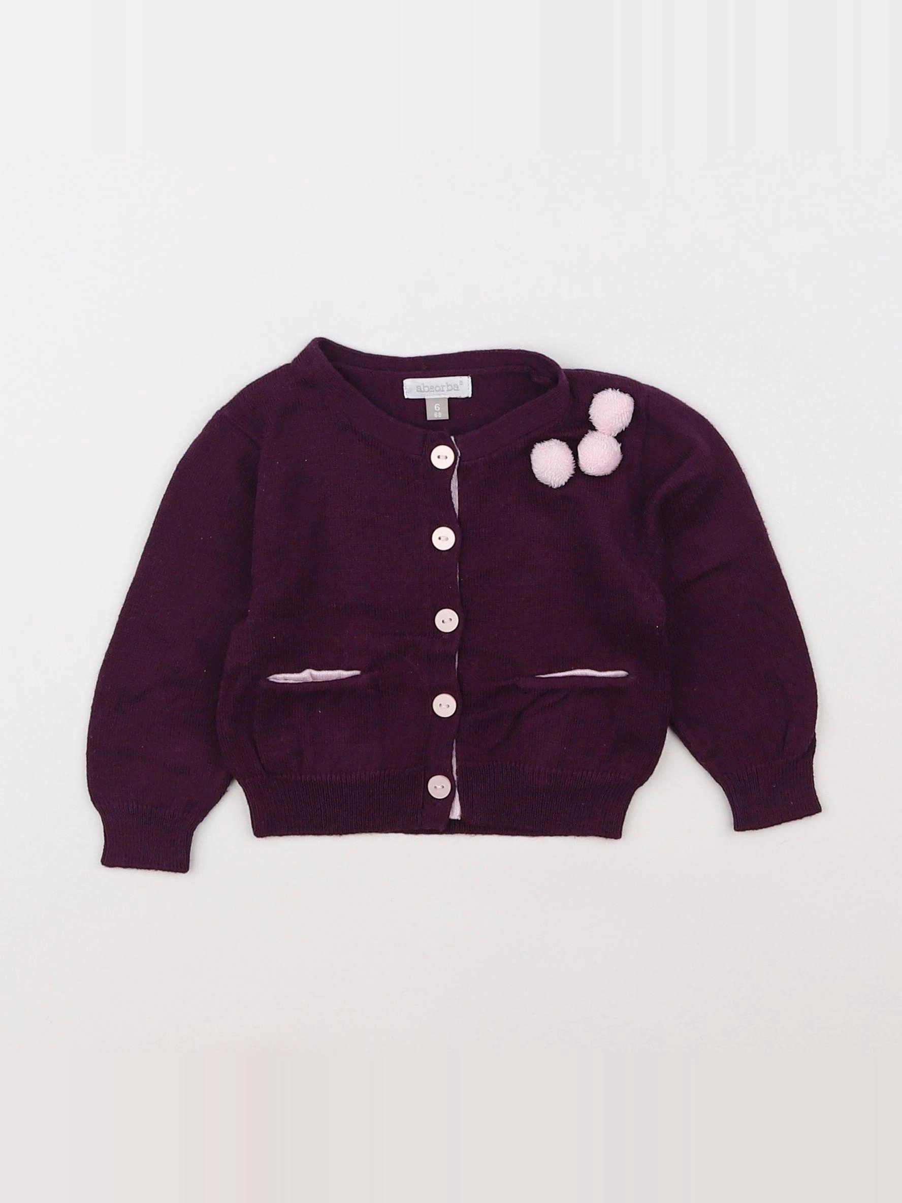 Absorba - gilet violet - 6 mois