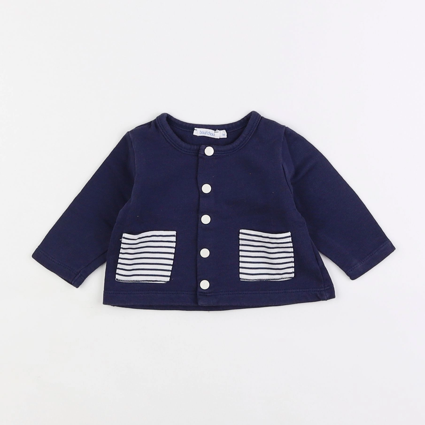 Boutchou - sweat bleu - 3 mois