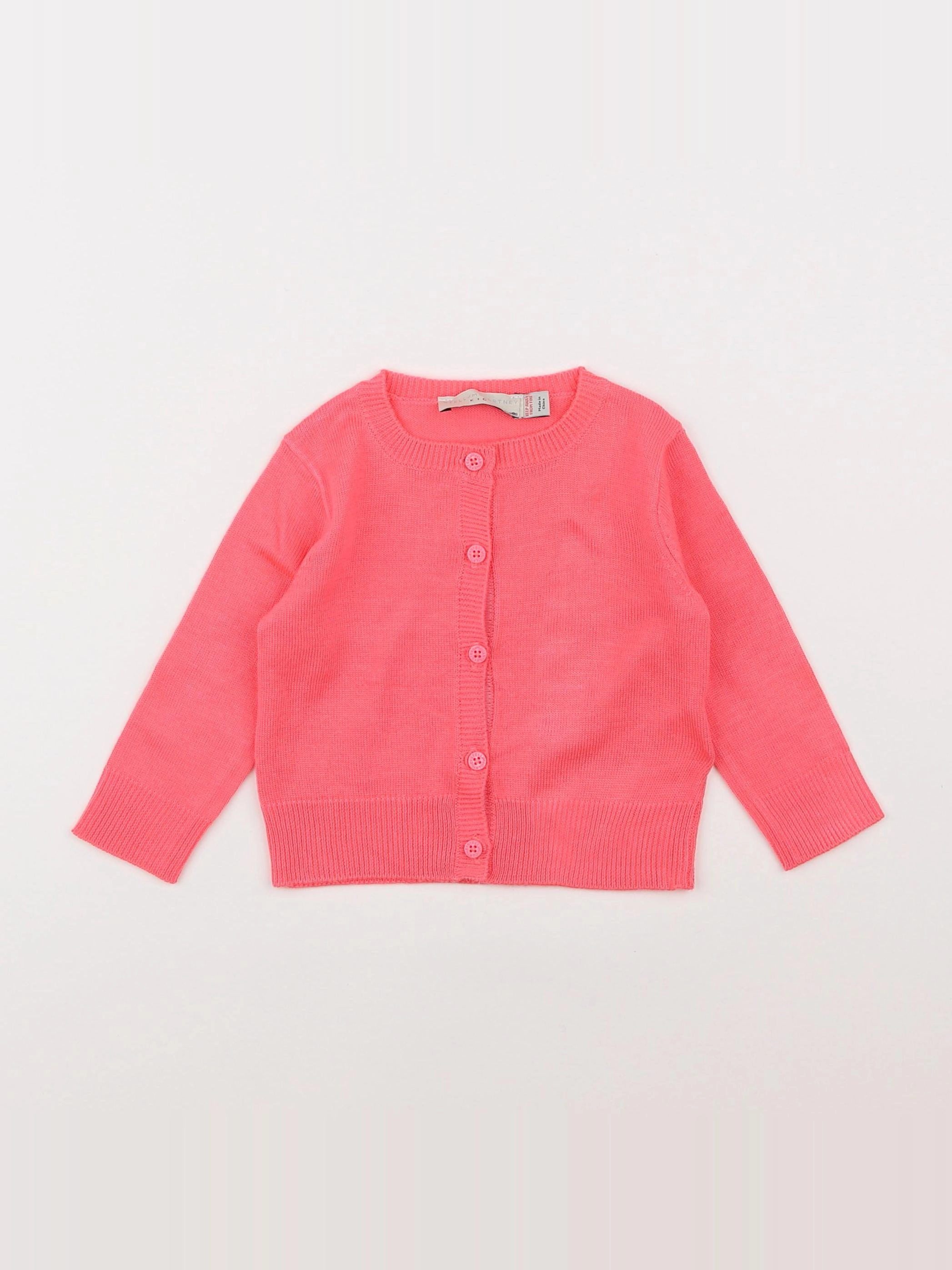 Stella McCartney Kids - gilet rose fluo - 3 mois