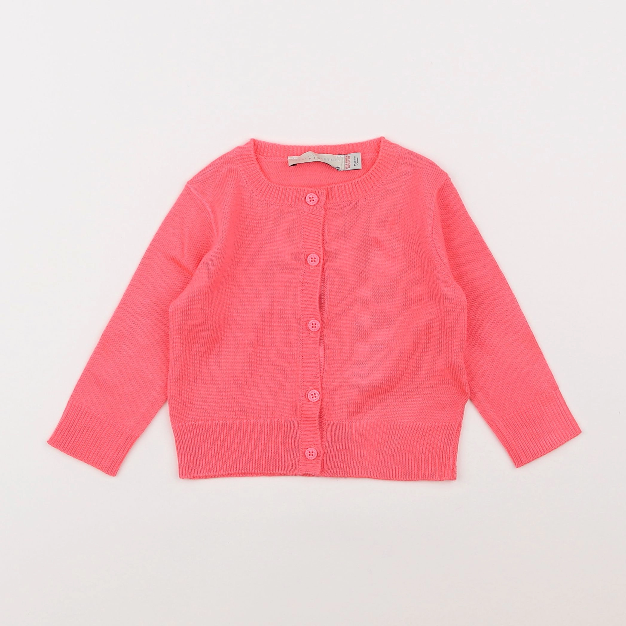 Stella McCartney Kids - gilet rose fluo - 3 mois