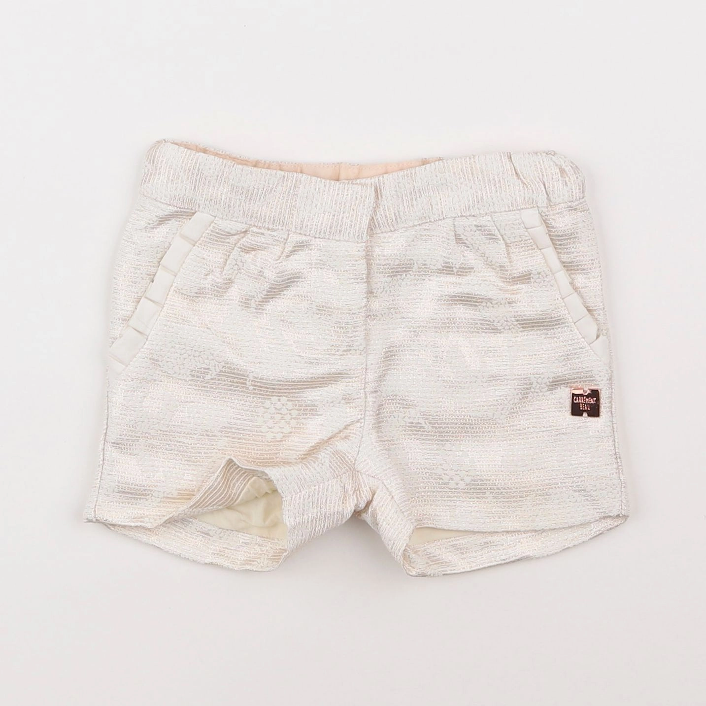 Carrément Beau - short beige - 6 mois