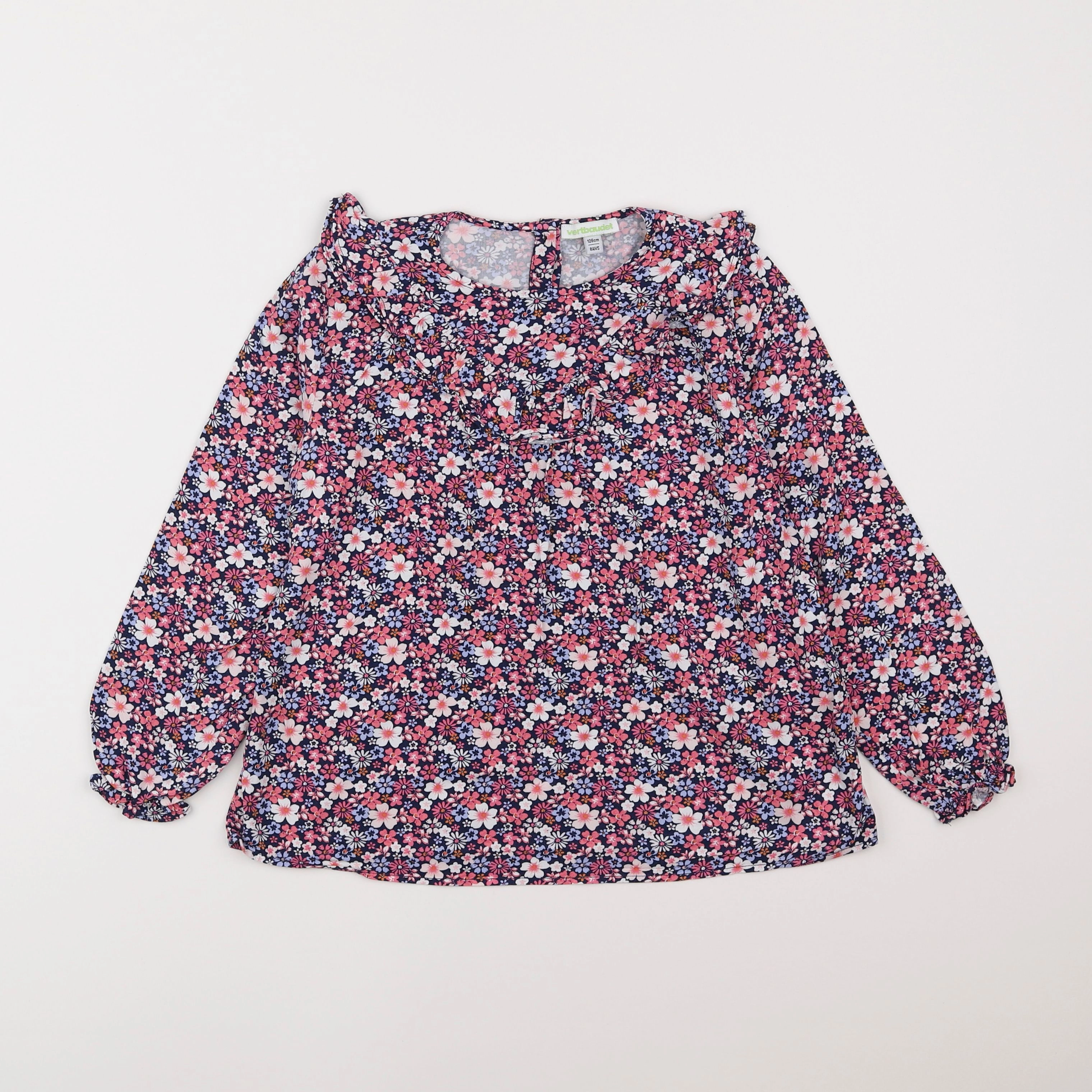 Vertbaudet - blouse bleu - 8 ans