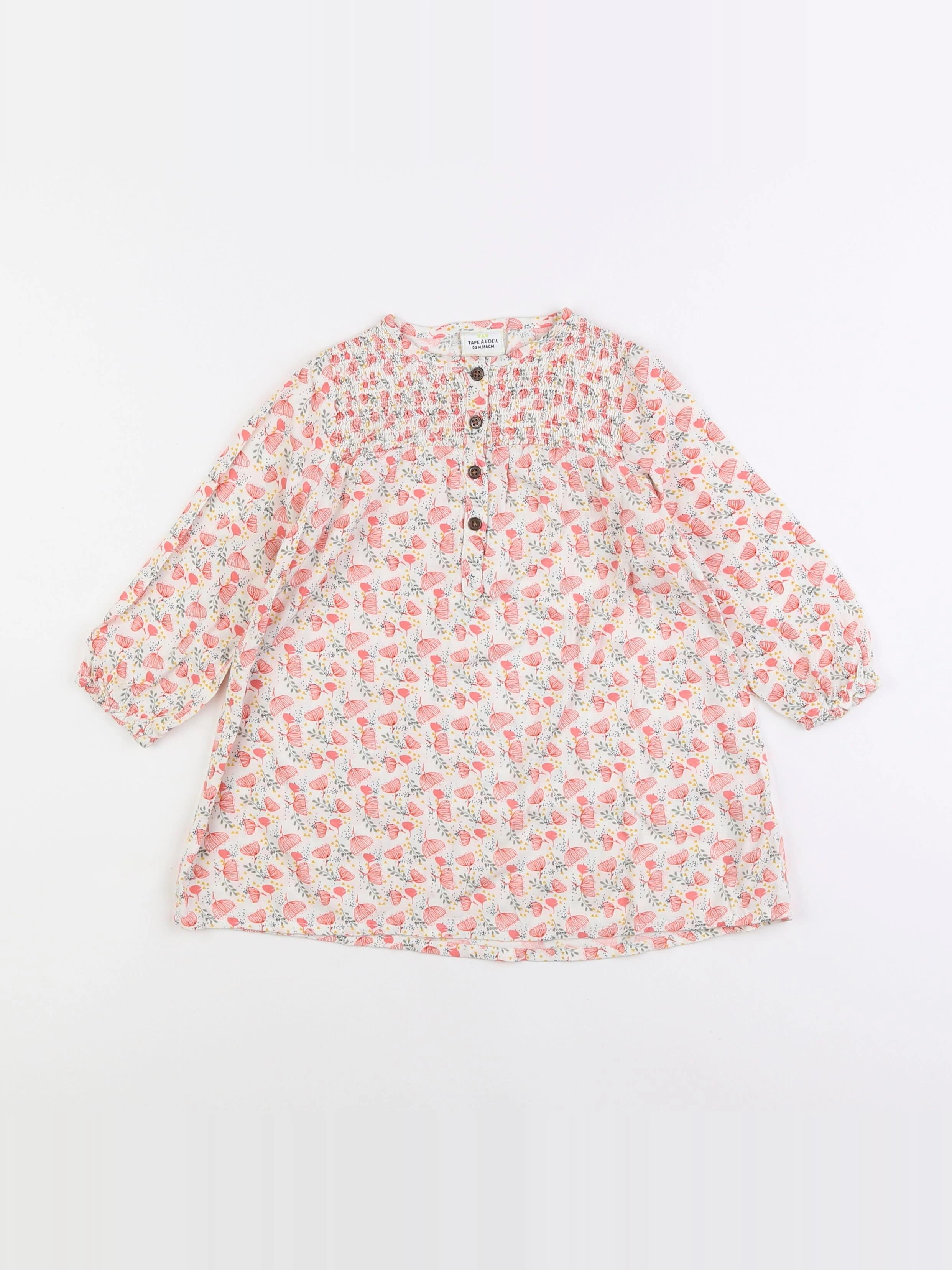 Tape à l'oeil - robe rose - 2 ans