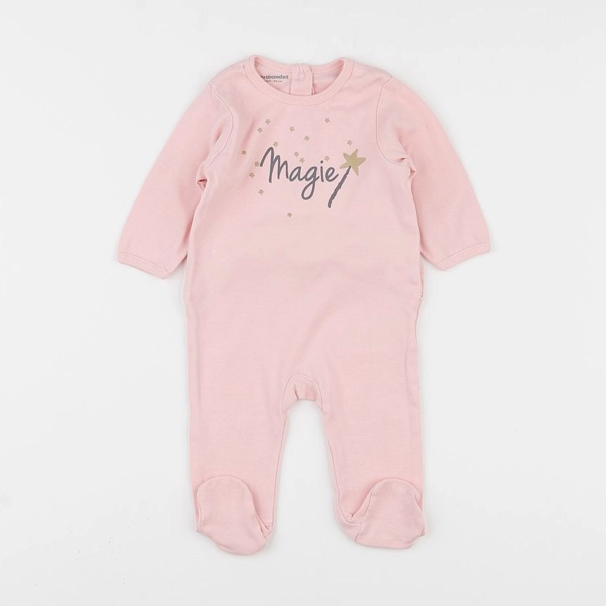 Vertbaudet - pyjama coton rose - 3 mois