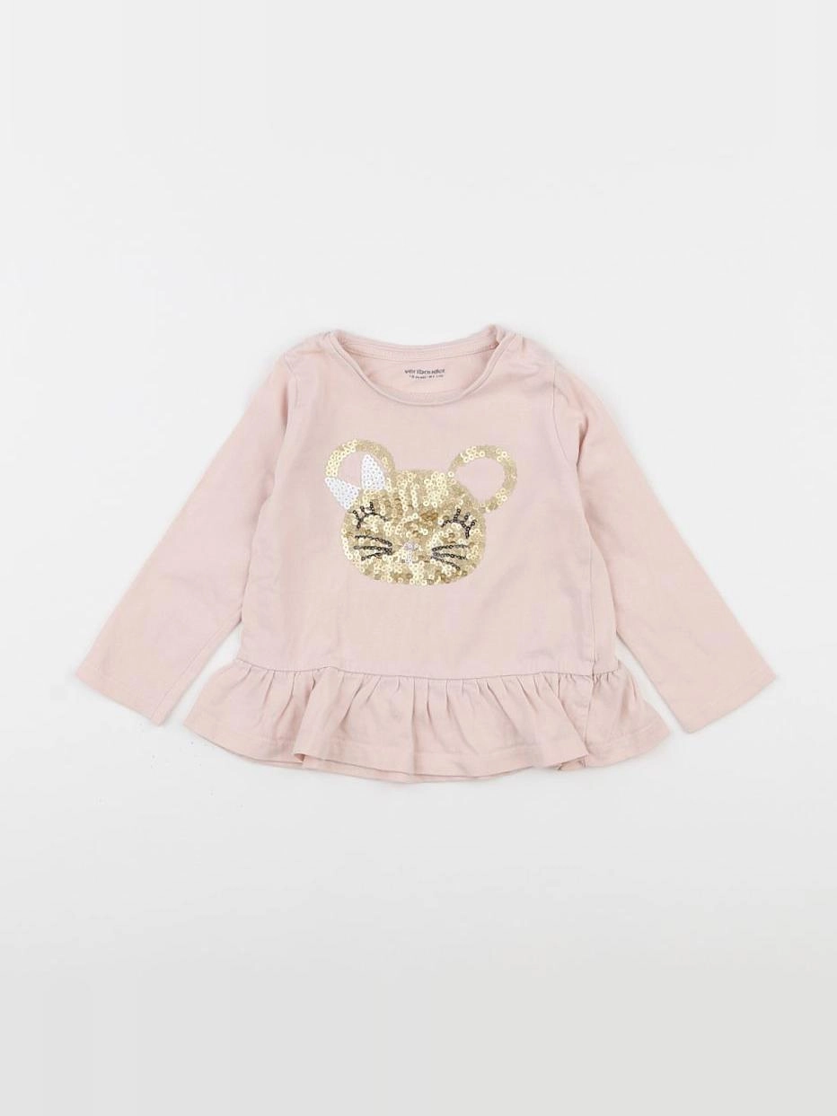 Vertbaudet - tee-shirt rose - 18 mois