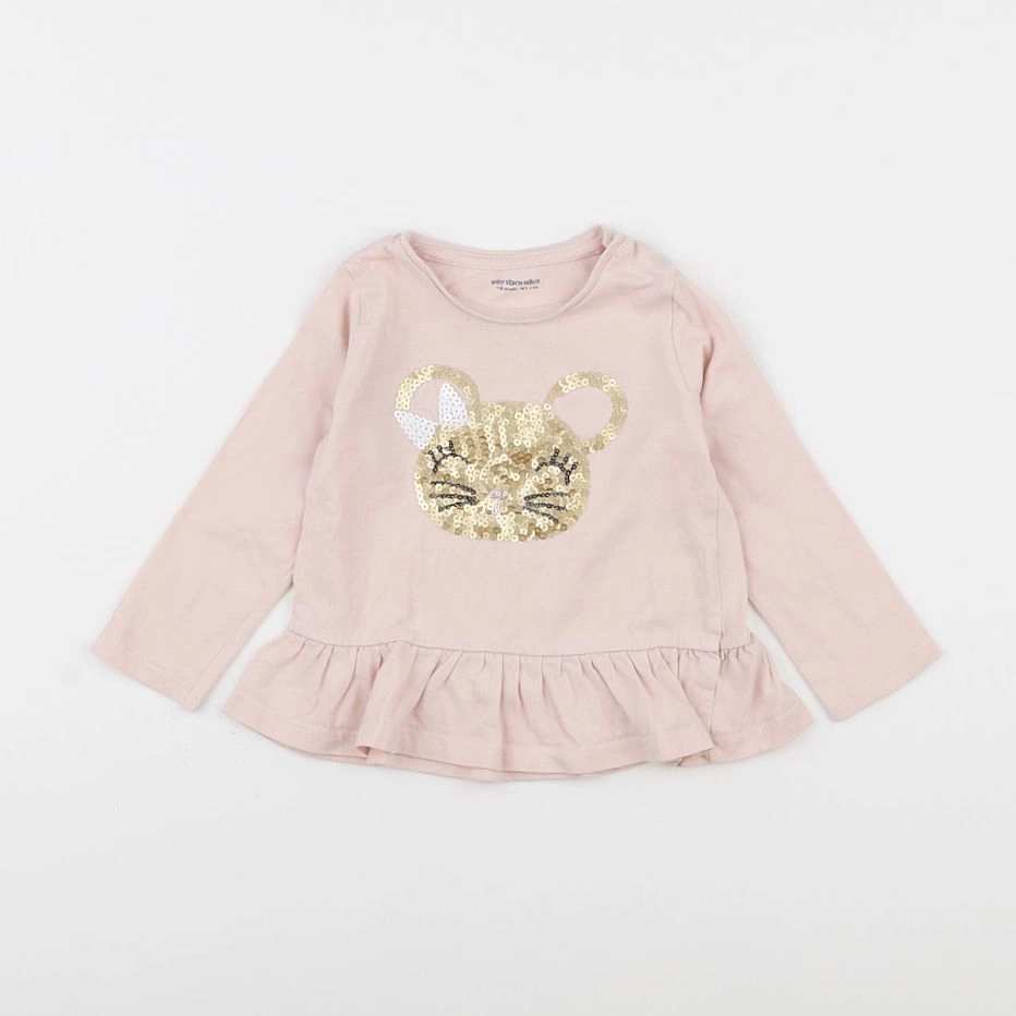 Vertbaudet - tee-shirt rose - 18 mois