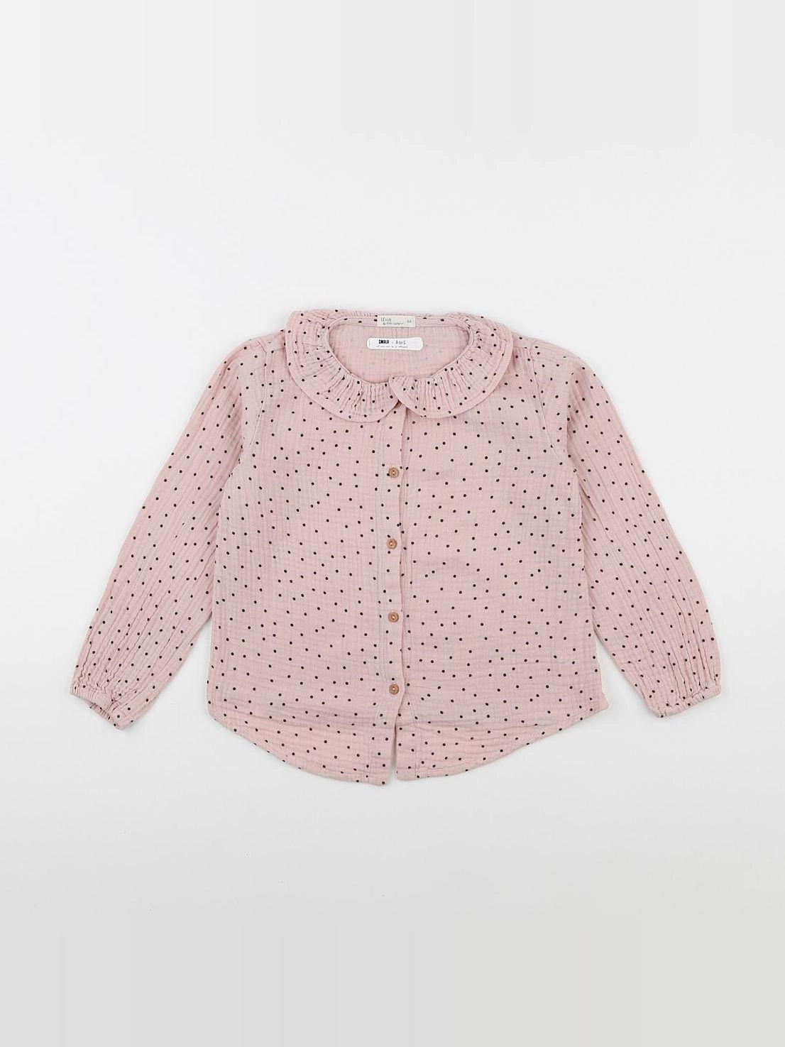 Little Cigogne - blouse rose - 6 ans