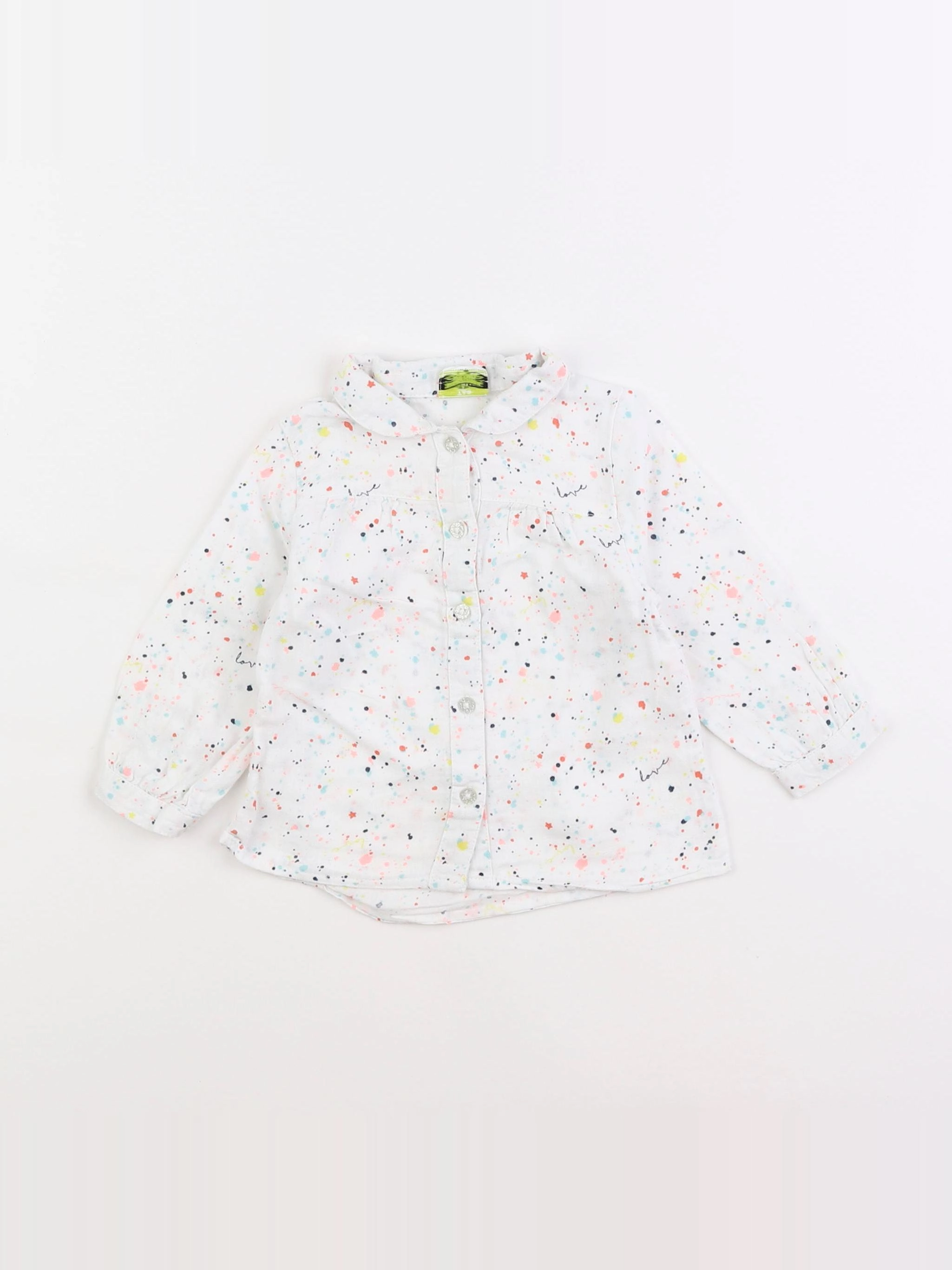 Tape à l'oeil - blouse blanc - 9 mois
