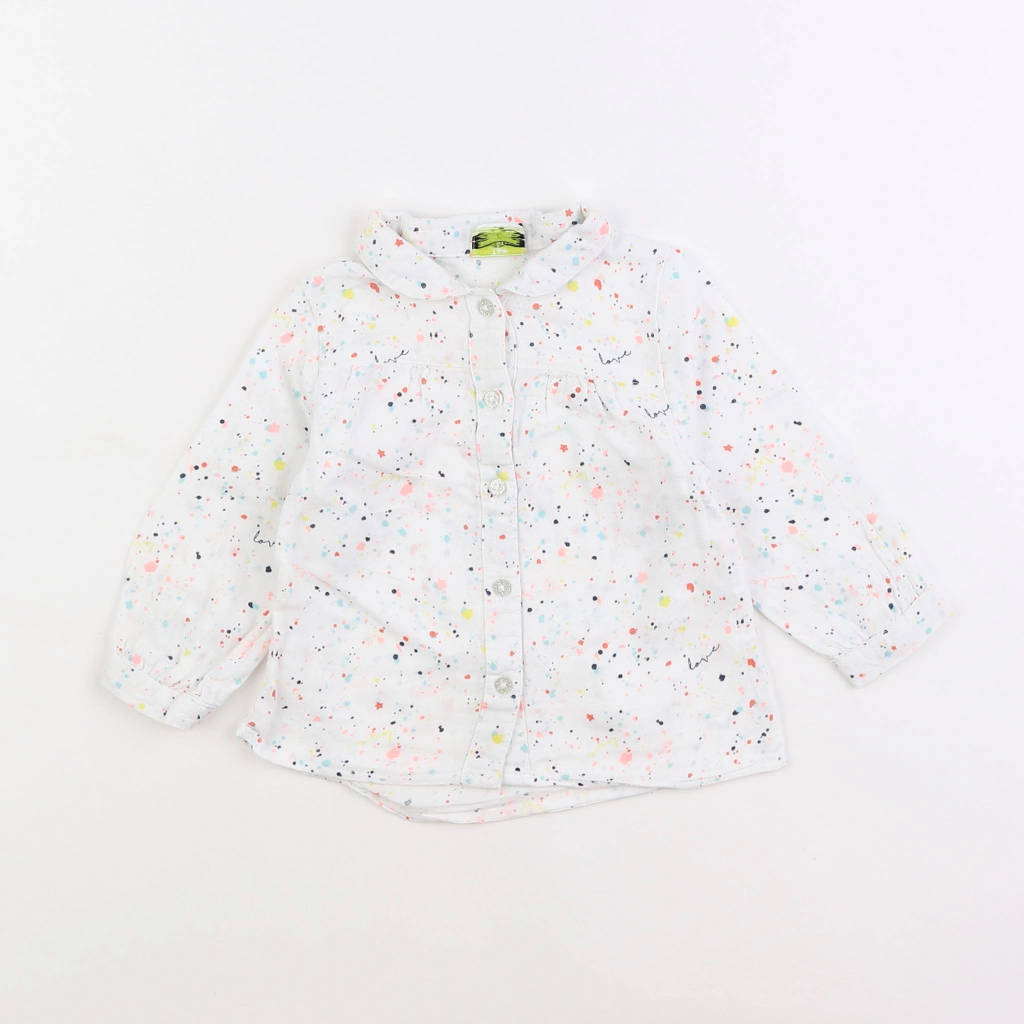 Tape à l'oeil - blouse blanc - 9 mois