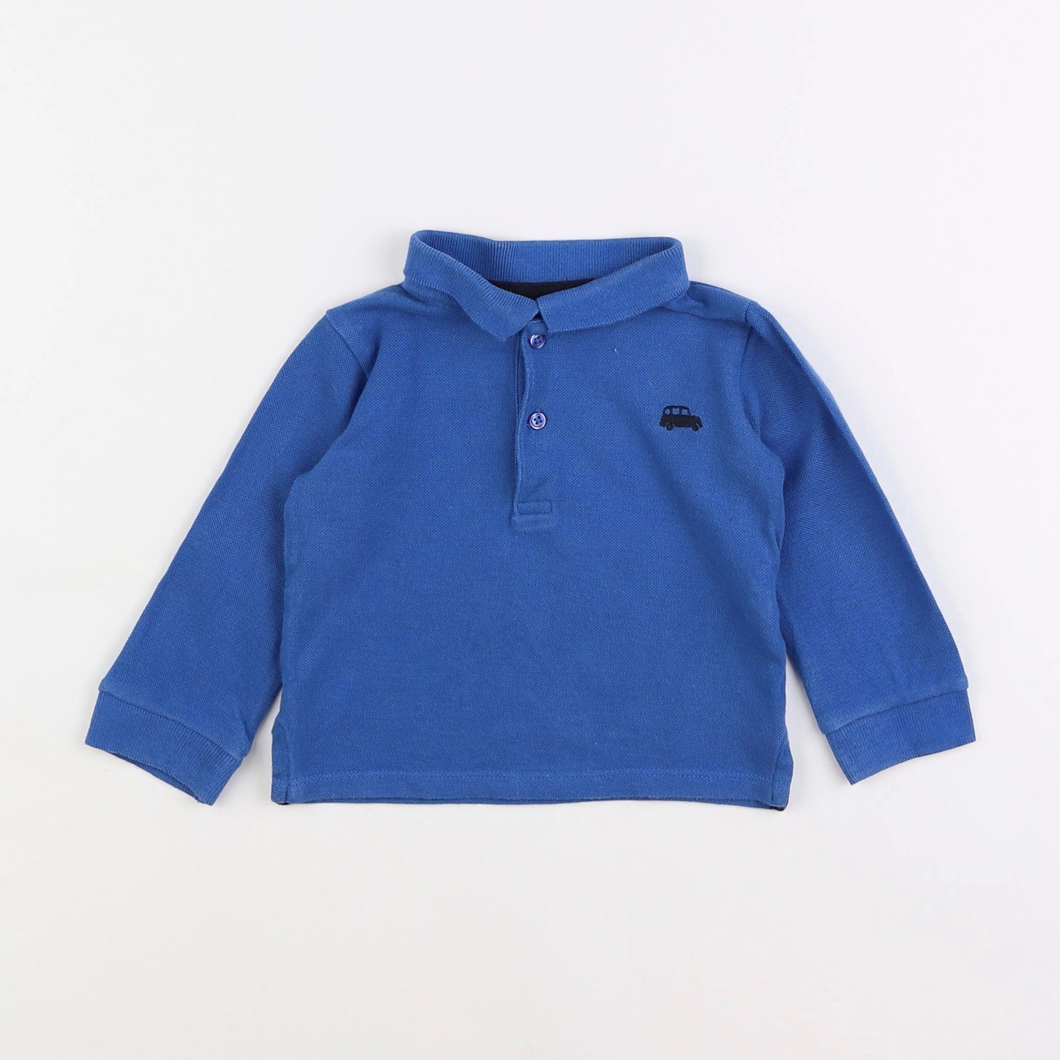 Boutchou - polo bleu - 12 mois