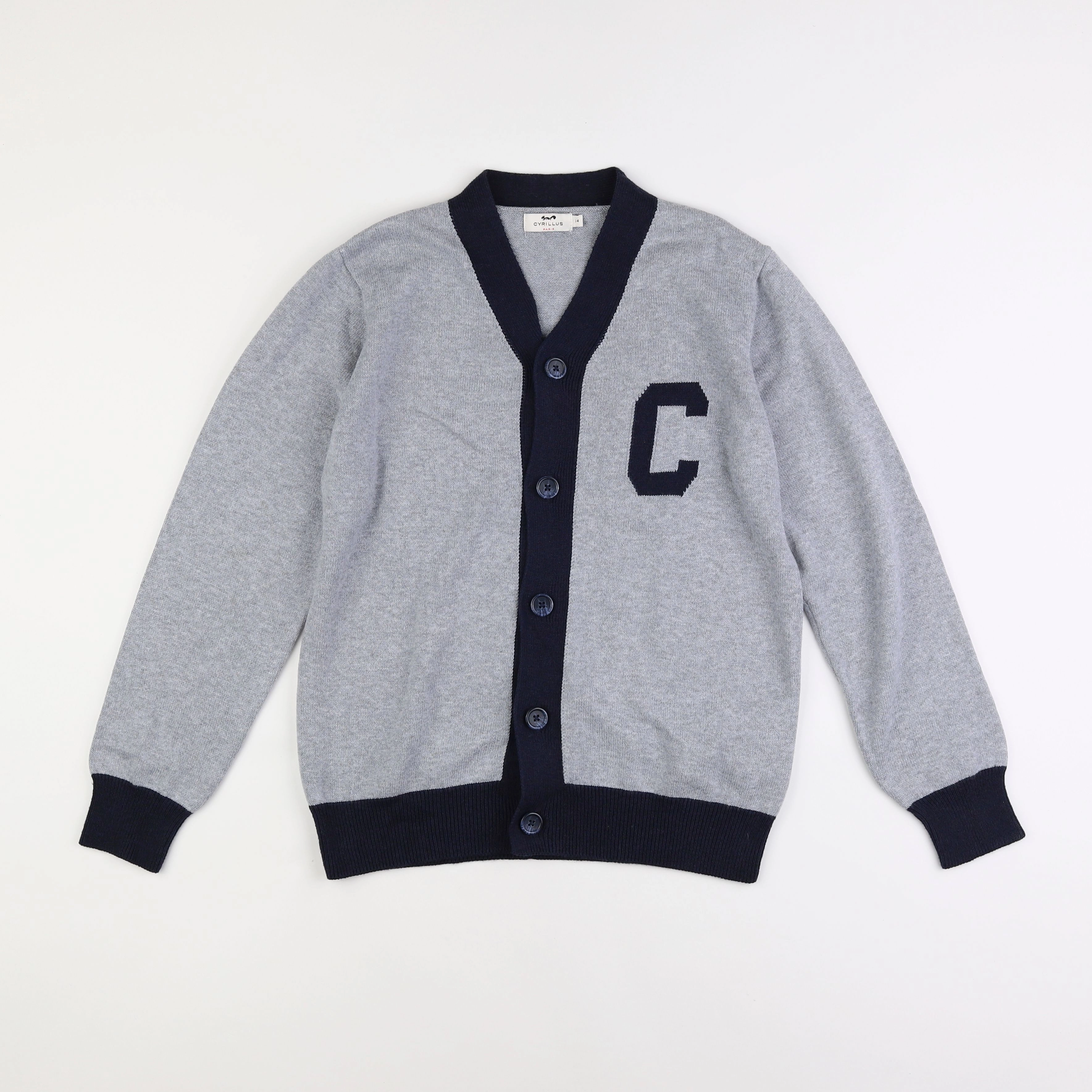 Cyrillus - gilet gris - 14 ans