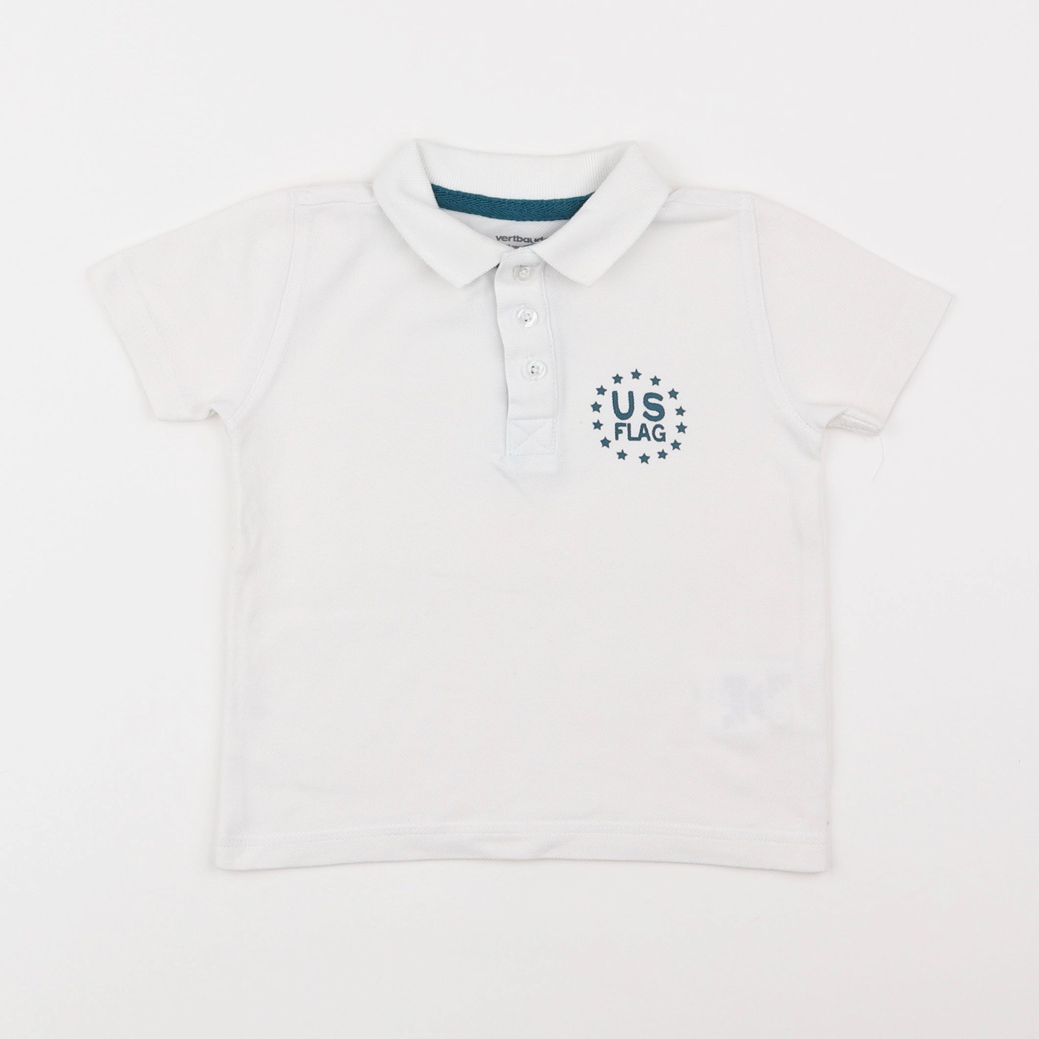 Vertbaudet - polo blanc - 3 ans