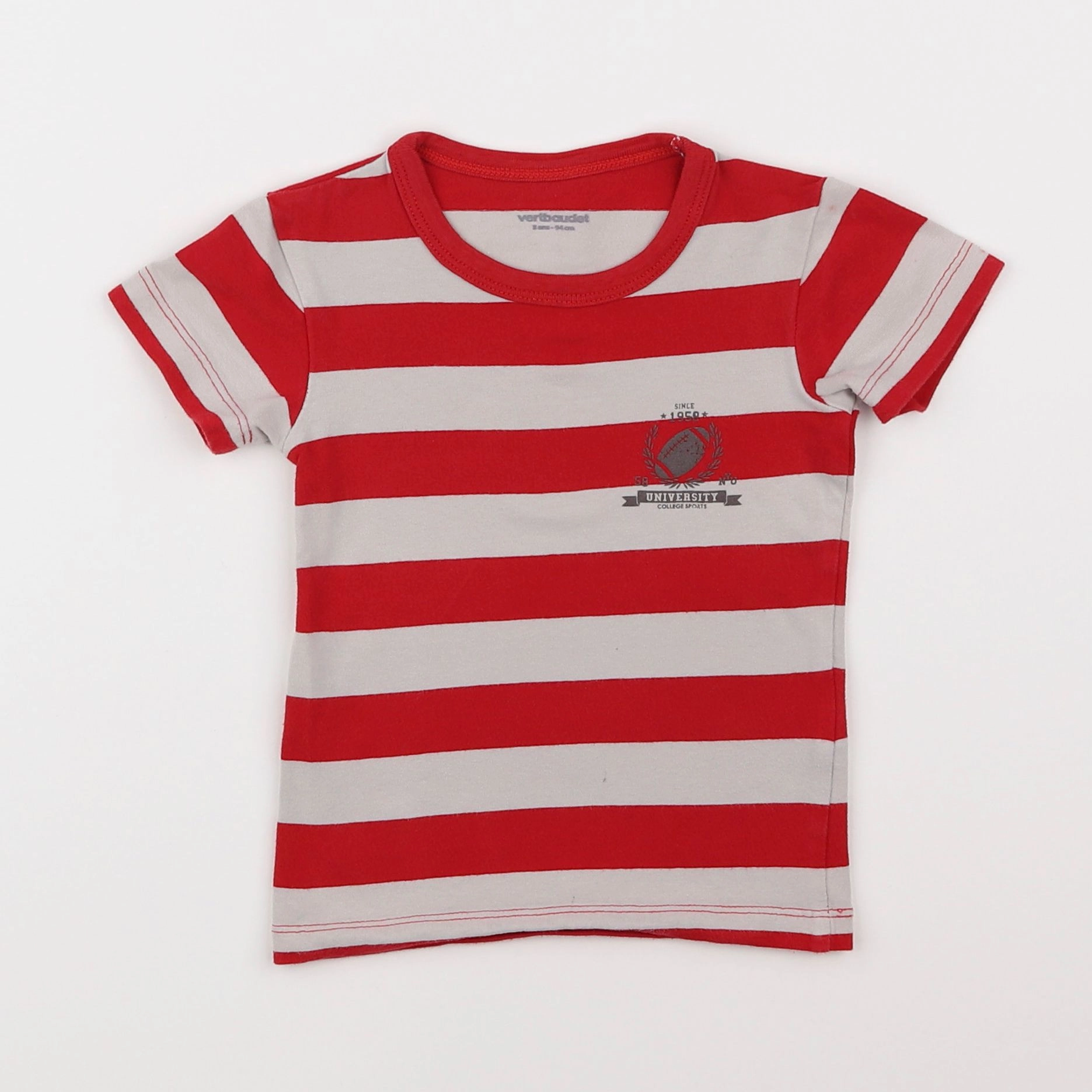 Vertbaudet - maillot de corps rouge - 3 ans