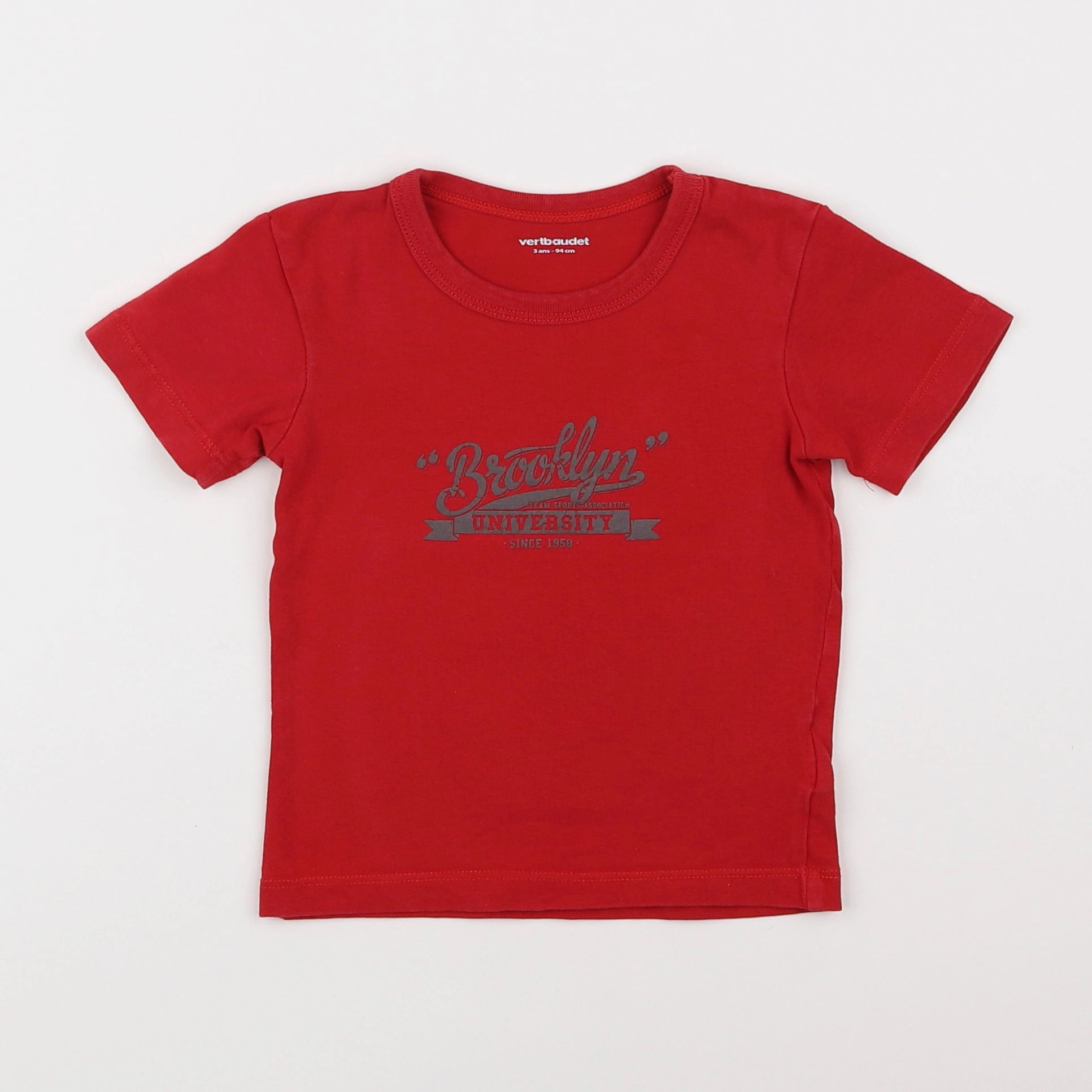 Vertbaudet - maillot de corps rouge - 3 ans