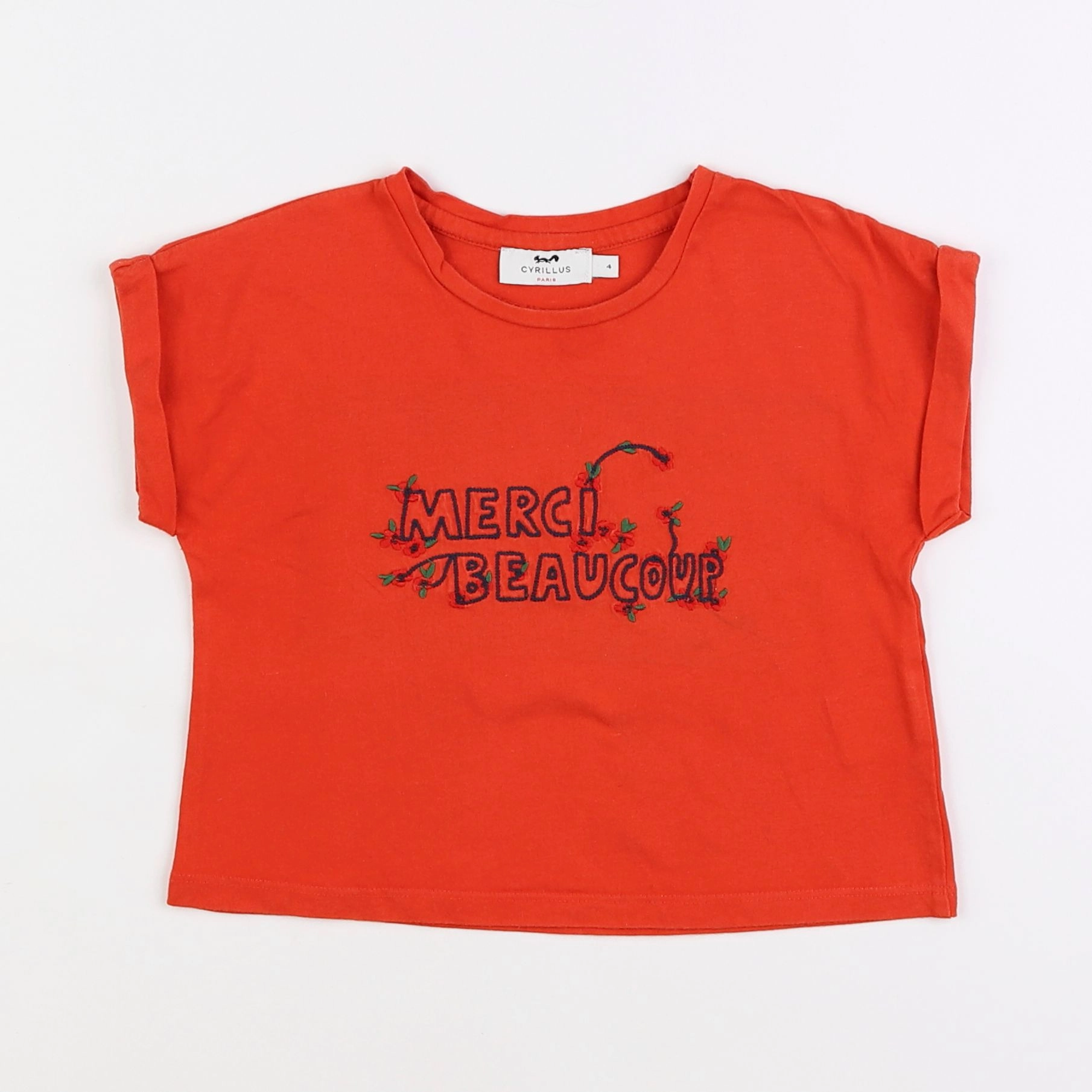 Cyrillus - tee-shirt rouge - 4 ans