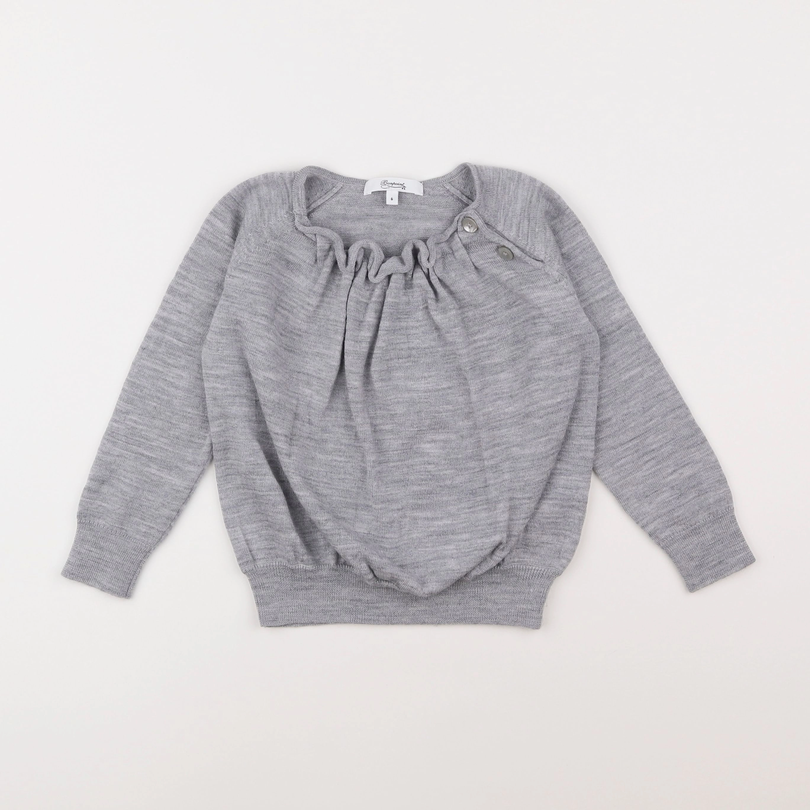 Bonpoint - pull gris - 6 ans