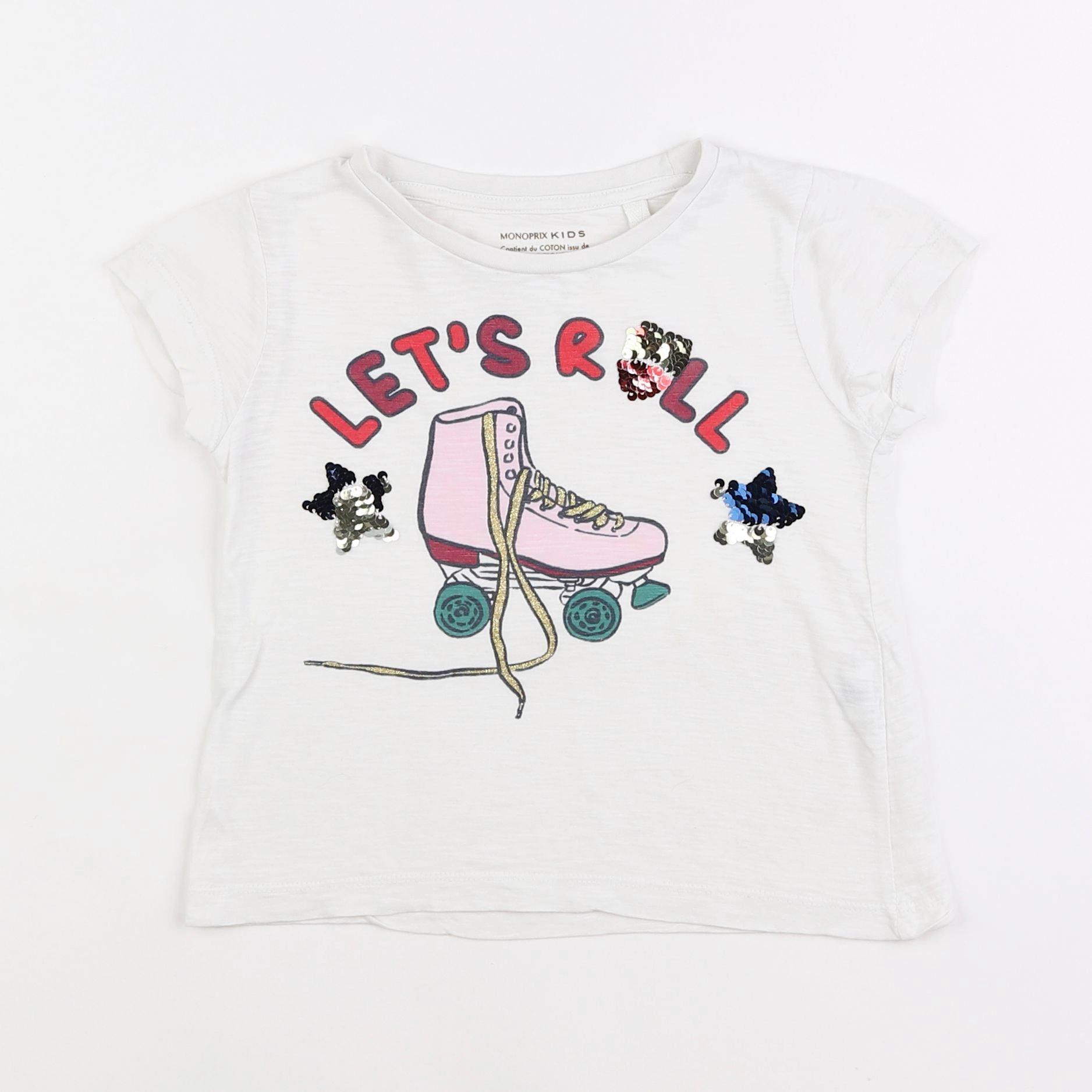 Monoprix - tee-shirt blanc - 3 ans