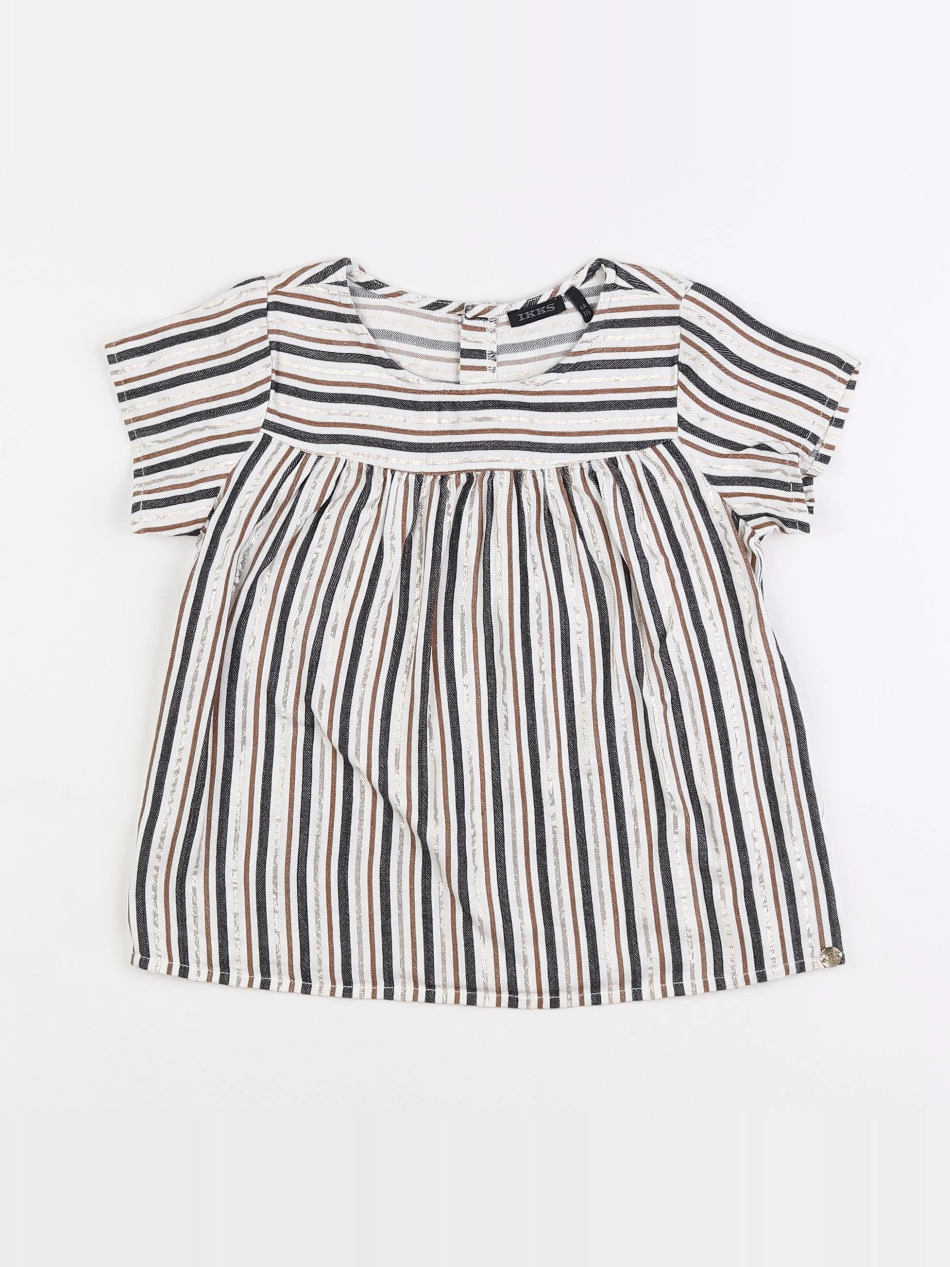 IKKS - blouse blanc, marron - 6 ans